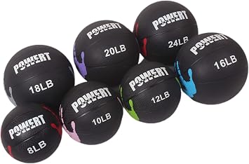 POWERT Medicine Ball Weighted Ball for HIIT Workout, Cardio Fitness Exercise & Physical Therapy