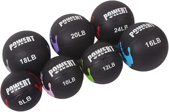 POWERT Medicine Ball Weighted Ball for HIIT Workout, Cardio Fitness Exercise & Physical Therapy