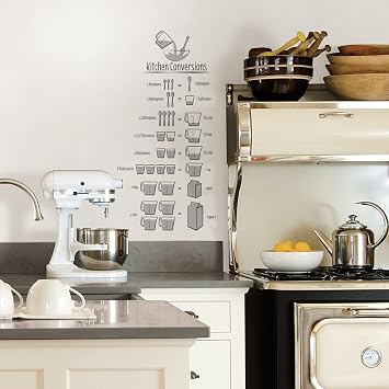 WallPops DWPQ2939 Kitchen Conversions Wall Quote, Black