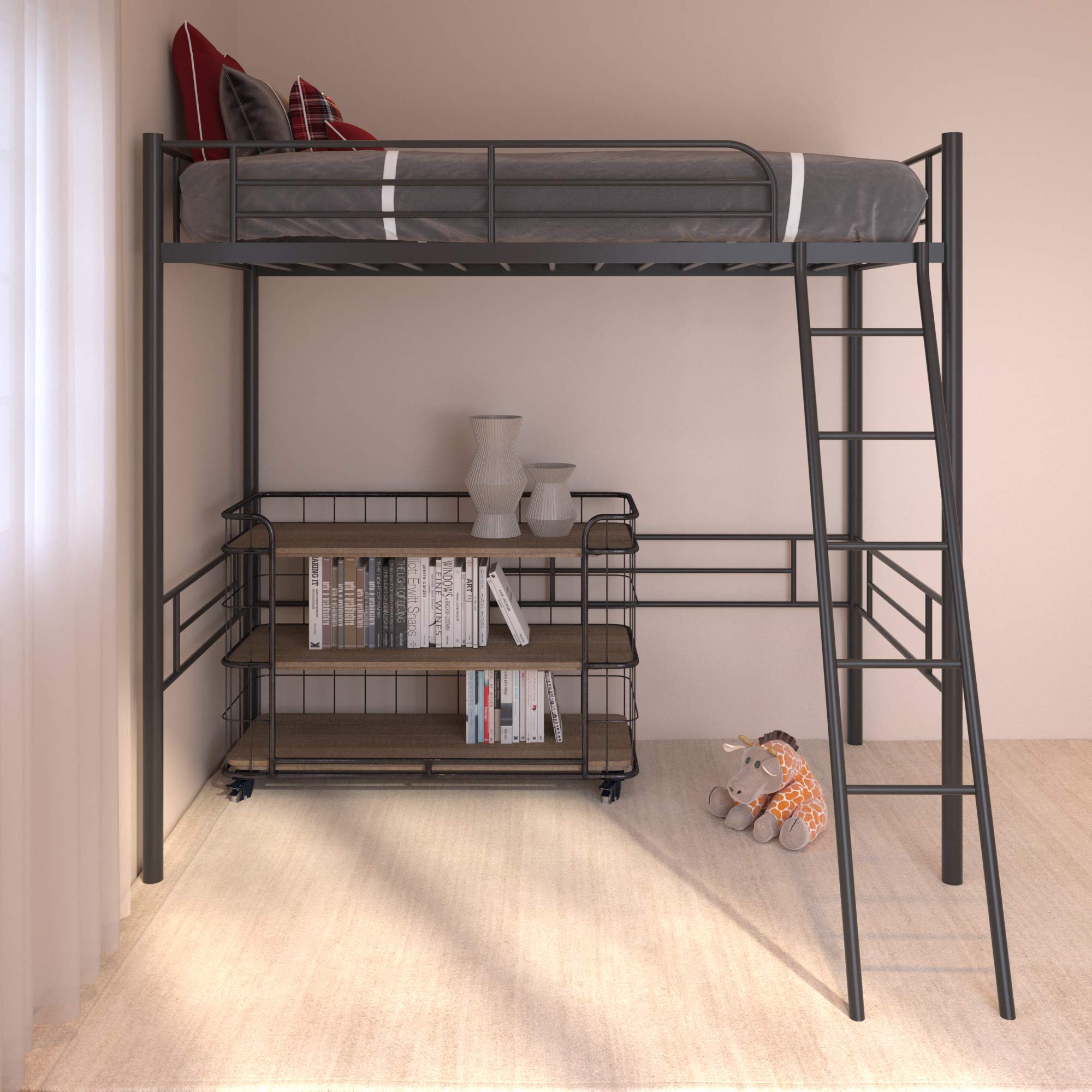 Buy MERITLINE Metal Loft Bed Frame, Heavy Duty Twin Loft Bed with