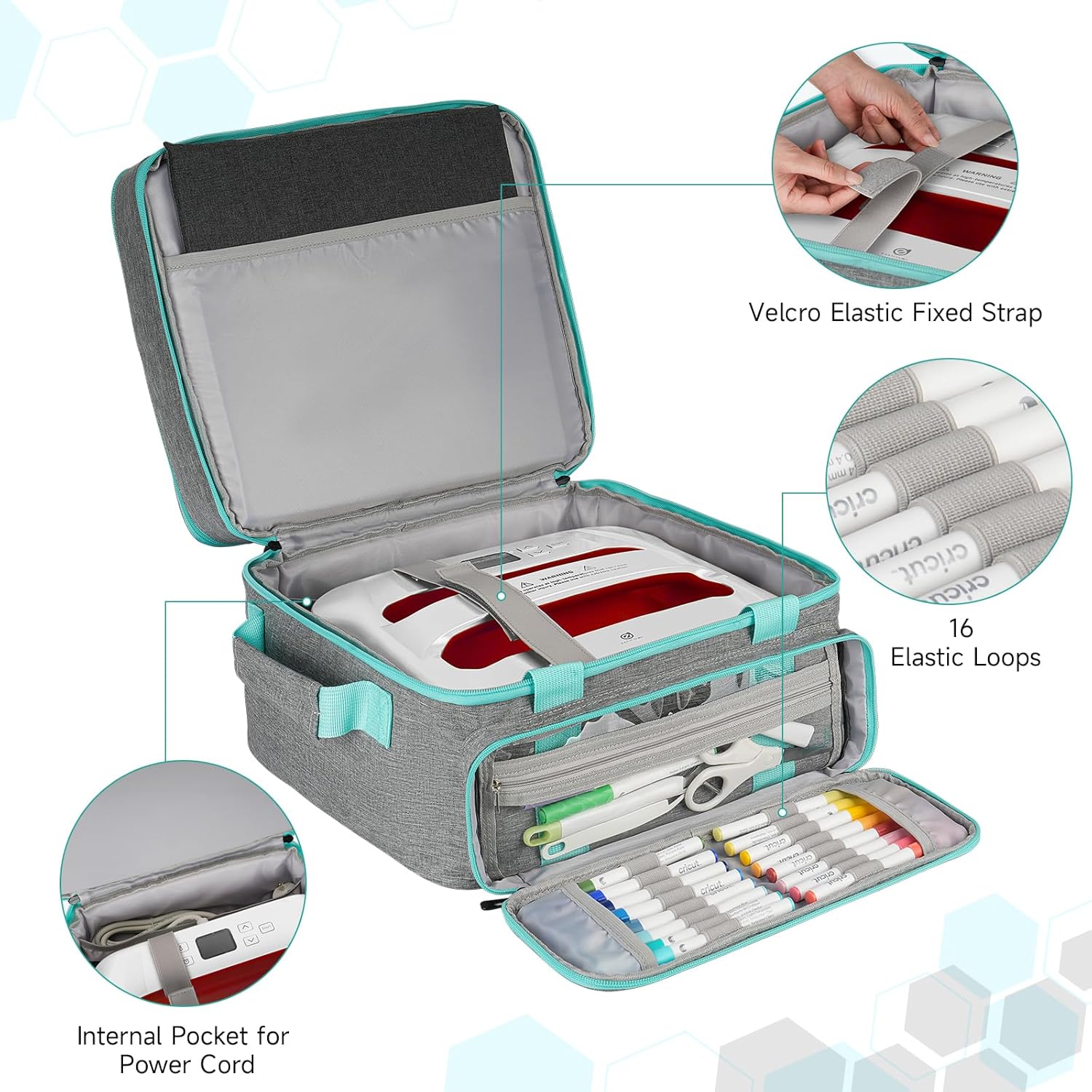 Carrying Case Compatible with Cricut EasyPress 2/Cricut EasyPress3 (9"x9",10"x10",12"x10"),Double-Layer Heat Press Machine Storage Bag Fits for Htvront(10"x10"),Tools and Accessories,Easy Press Mat
