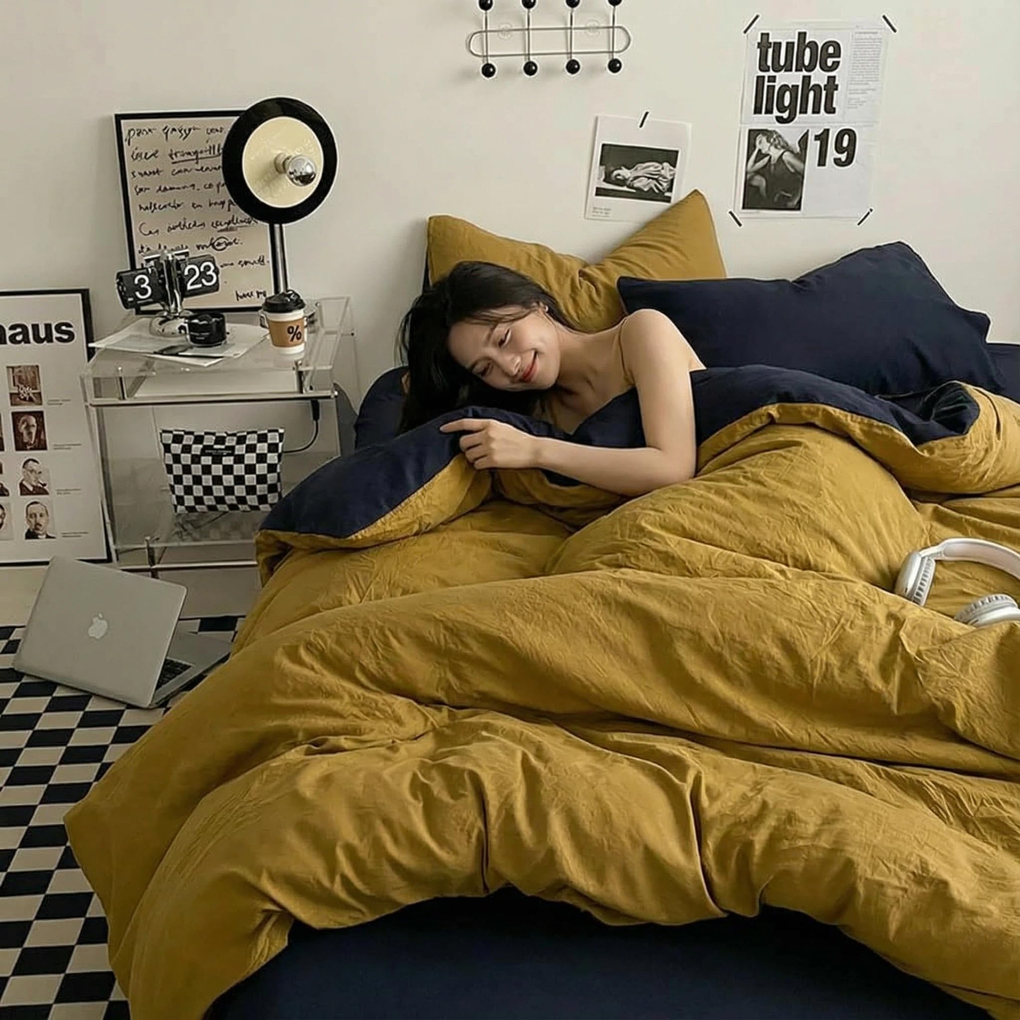 Amazon｜布団カバー 掛け布団カバー セミダブル4点セットboxシーツ