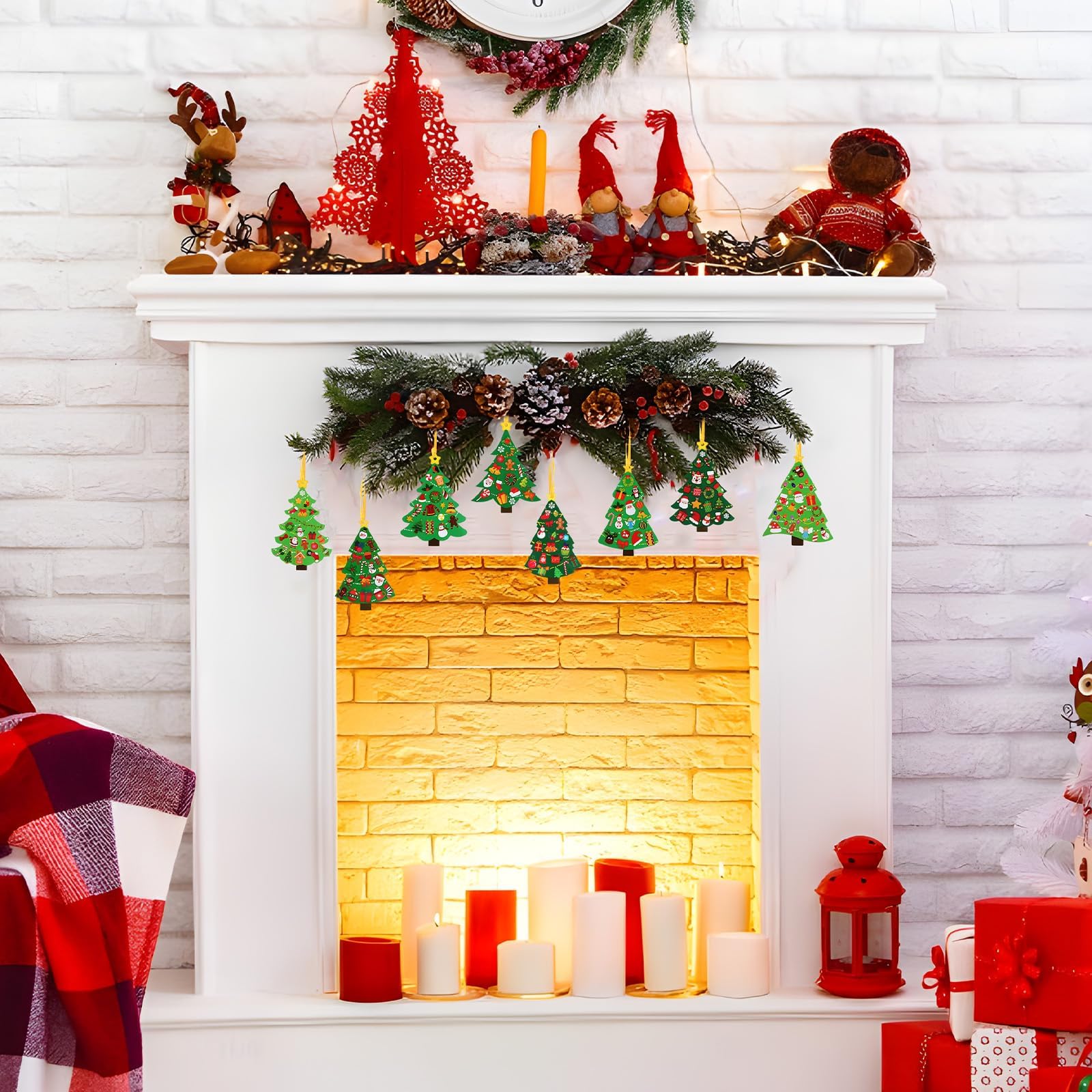 BOOMTOP Weihnachts-Bastelset Für Kinder – 24 Süße Anhänger Zum Selbstgestalten!