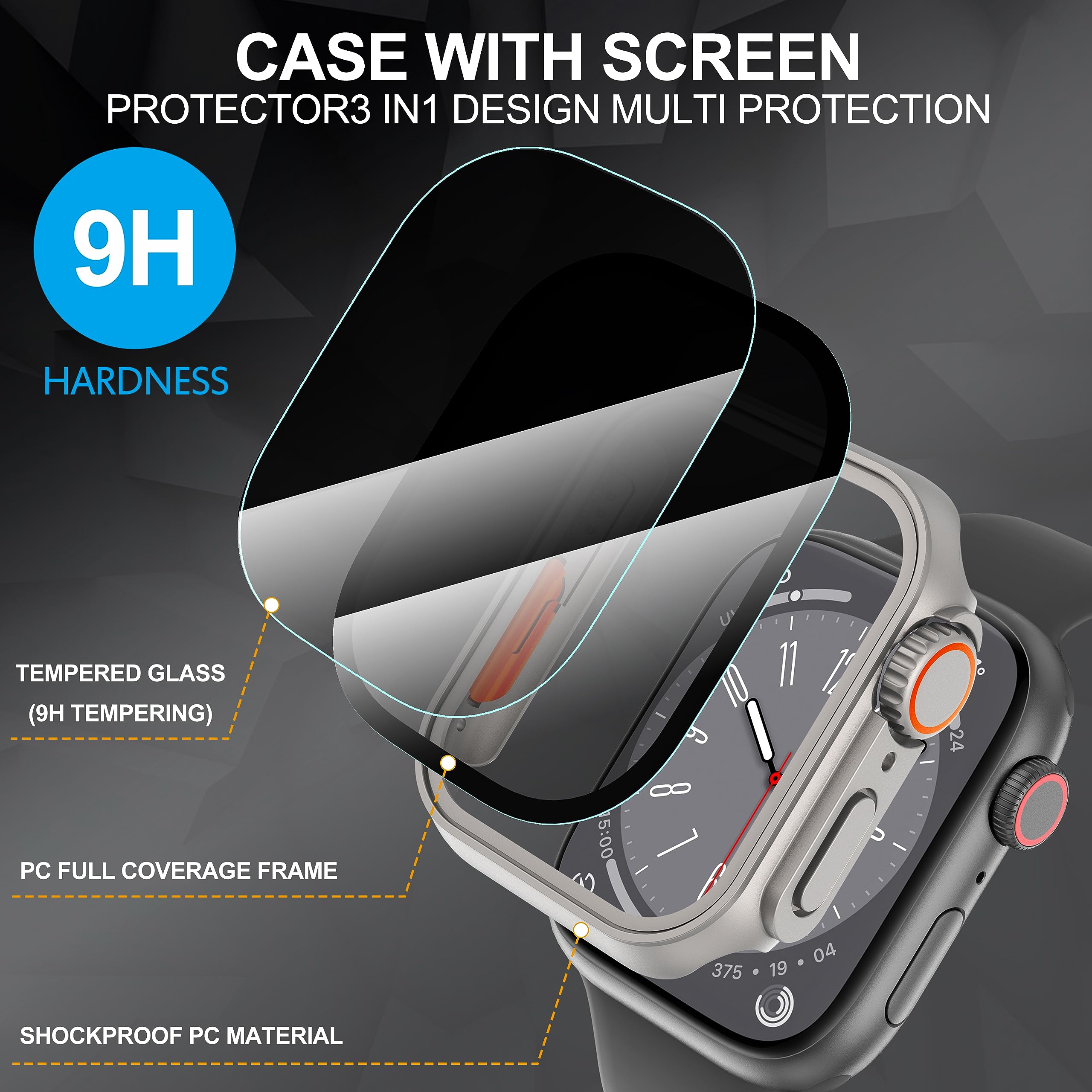 Amazon.com: Suoman for Apple Watch Series 9/8/7 41mm Privacy