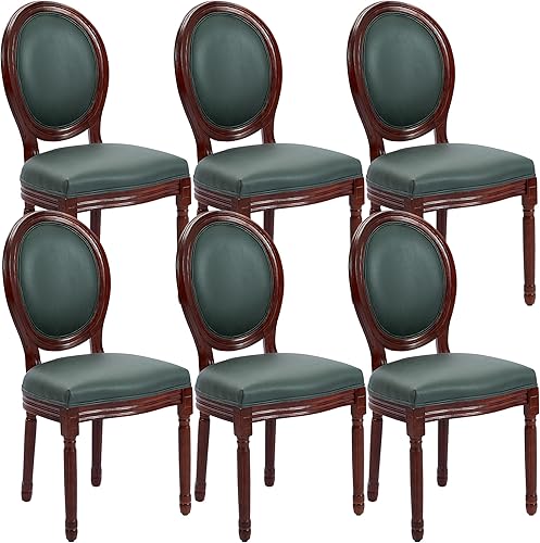 Miniatura 23 de Kiztir Juego de 2 sillas de comedor de ratán, sillas de comedor de estilo francés rústico de mediados de siglo, sillas de comedor de acento estilo