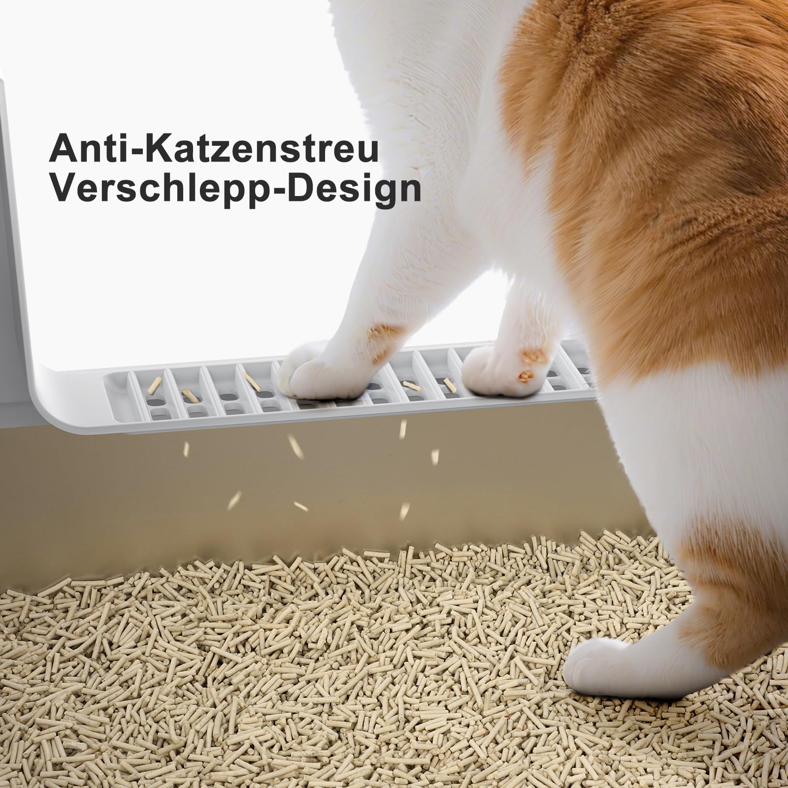MIXJOY XXXL Kattenbak van roestvrij staal, extra kattenbak, groot