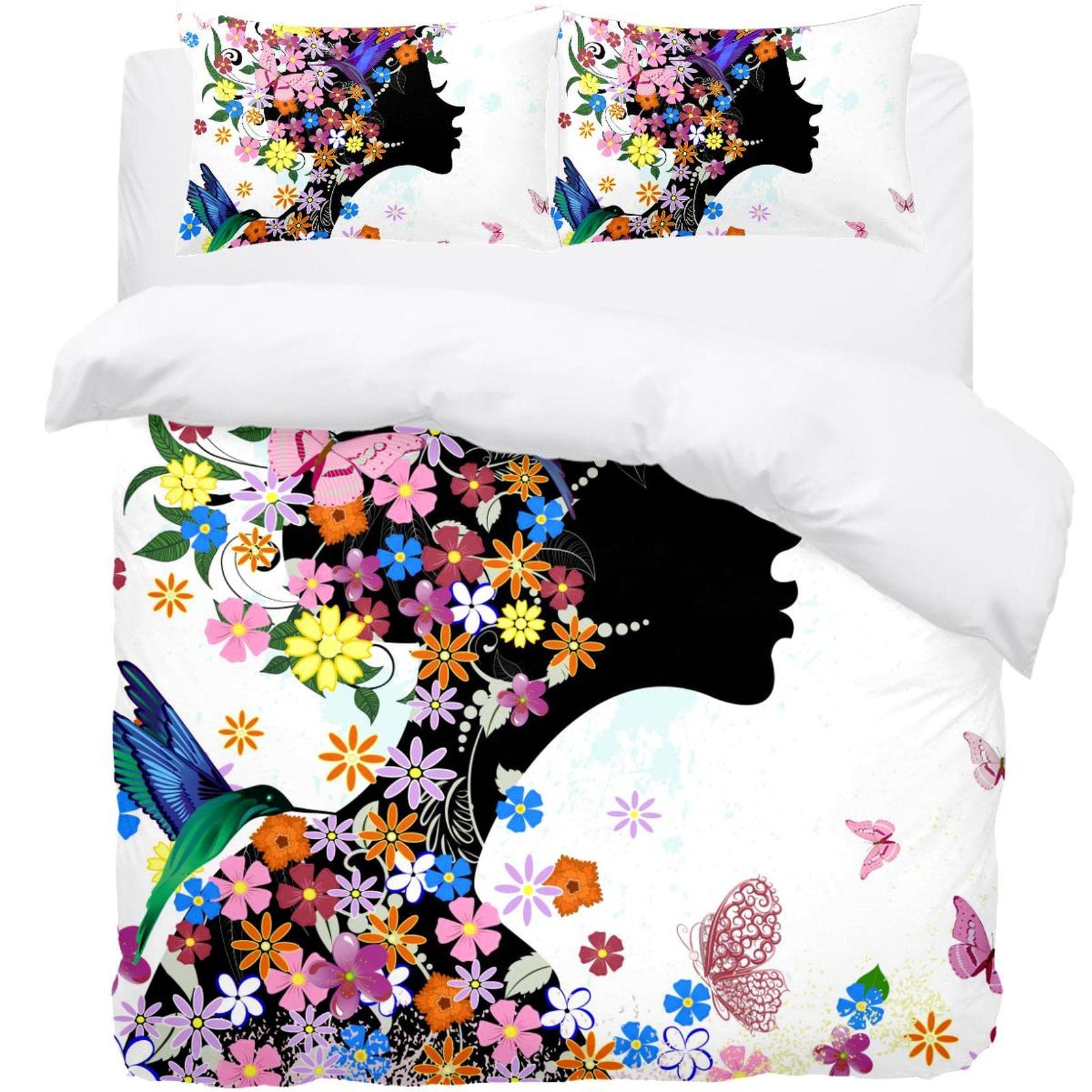 Parure de lit florale contre les nuits froides : literie chaude et légère