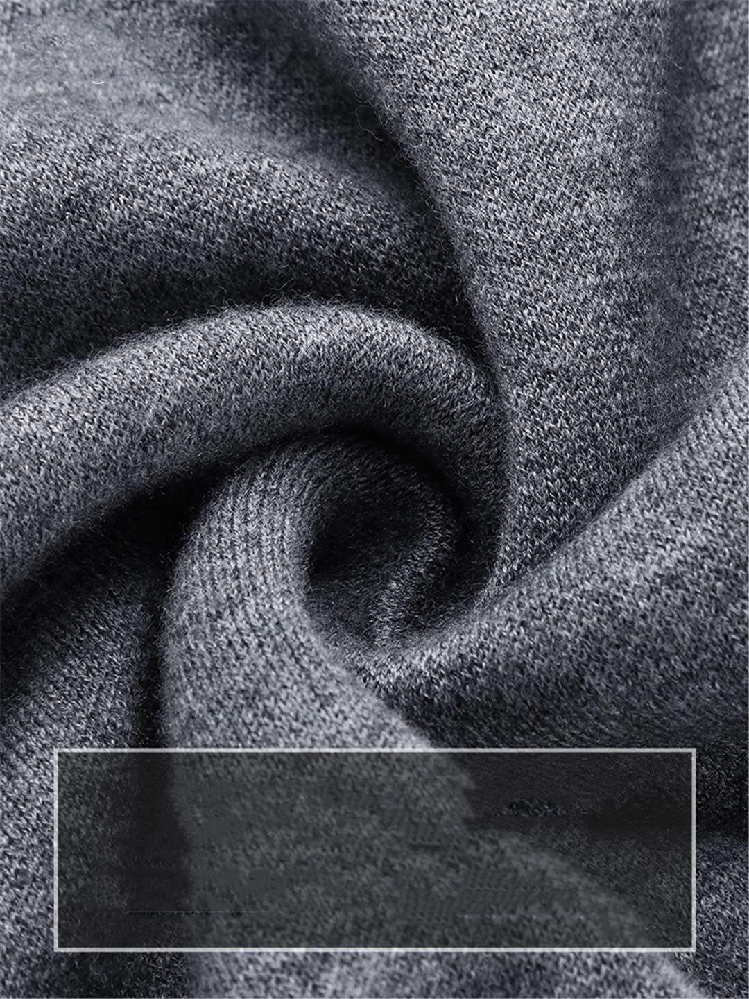 Vogrtcc Suéter de negocios con cuello en V grueso para hombre Otoño e invierno suéter suelto