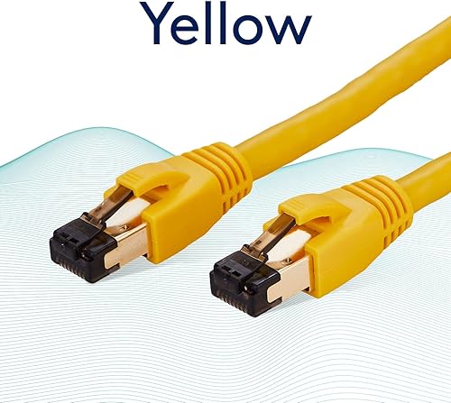 Miniatura 9 de Cable Ethernet Cat 8, color gris, de 1 pie, 40 Gbps, 2000 Mhz cobre 26AWG SFTP, cable de rendimiento blindado de alta velocidad, conector RJ45