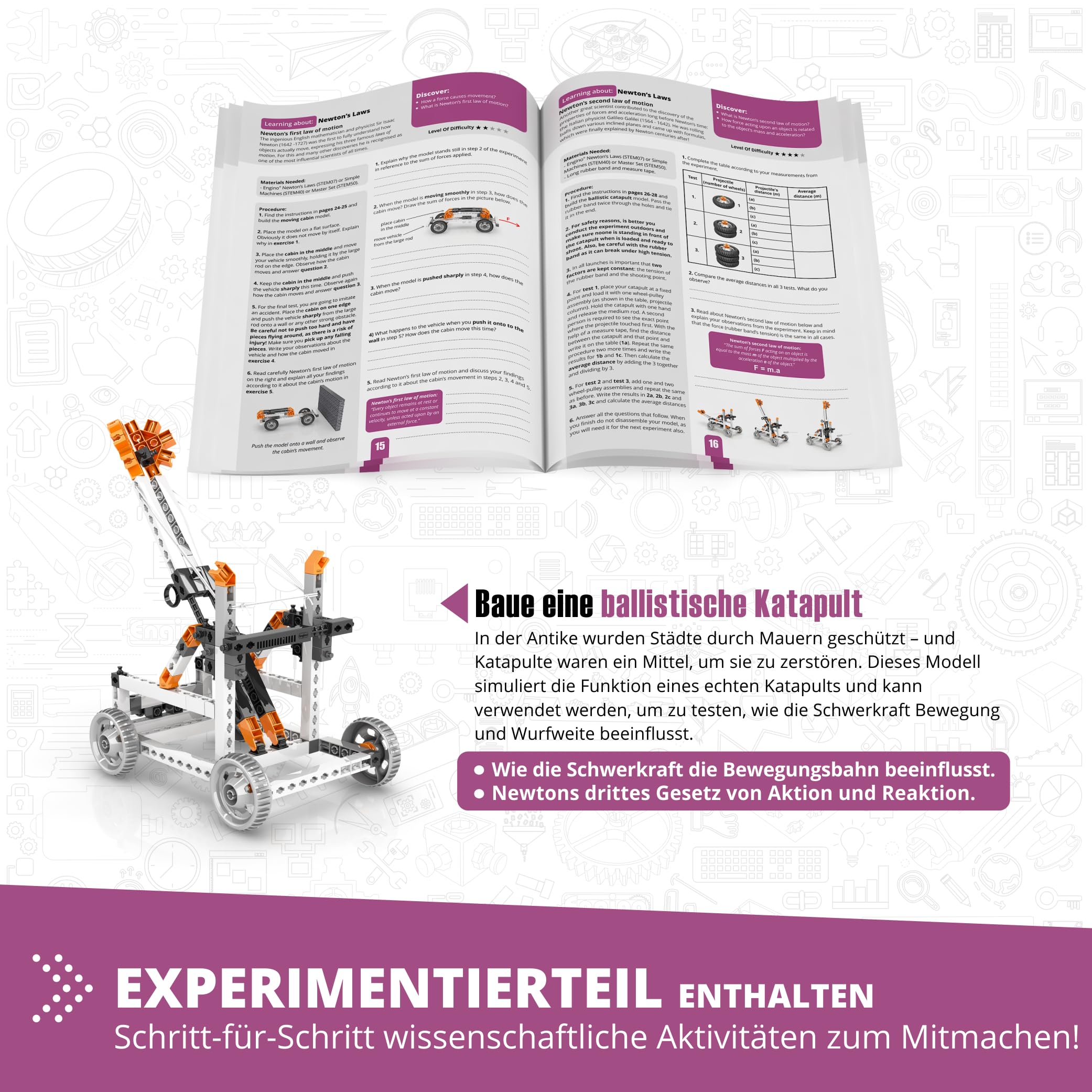 Engino STEM Newton's Laws Inertia/Momentum/Kinetic and Potential Energy Toy