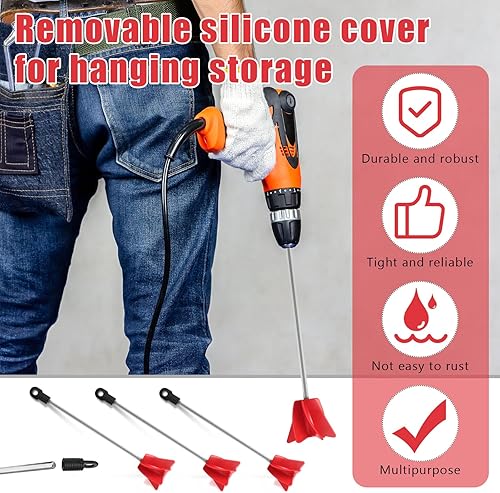 Miniatura 3 de Agitador de pintura de 11 pulgadas para taladro, accesorio mezclador de taladro, mezclador de epoxi, mezclador de pintura para taladro, mezclador de