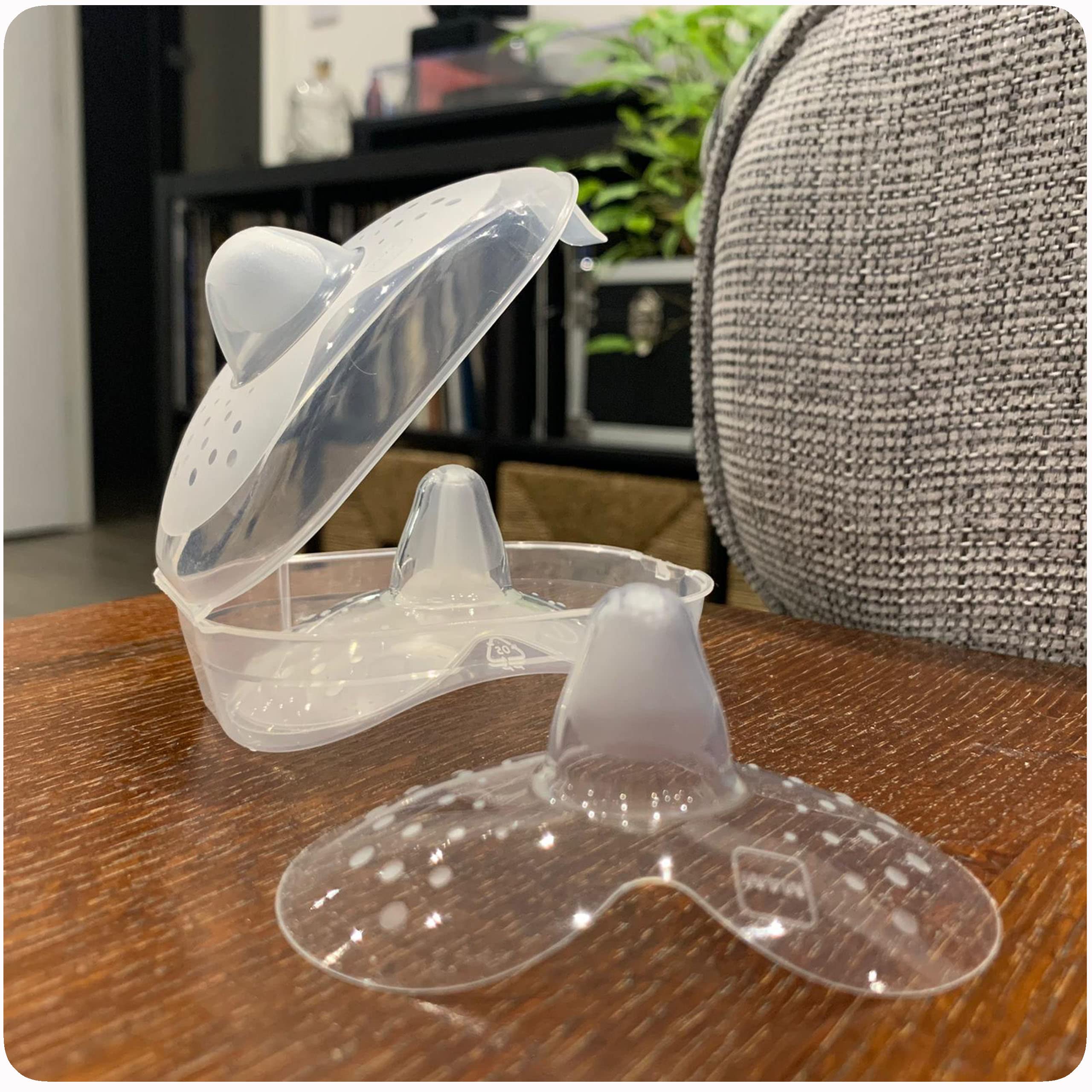 MAM Lot de 2 protège-tétons extra souples pour l'allaitement, taille M (Ø 20 mm), offrent un contact cutané maximal entre la mère et le bébé