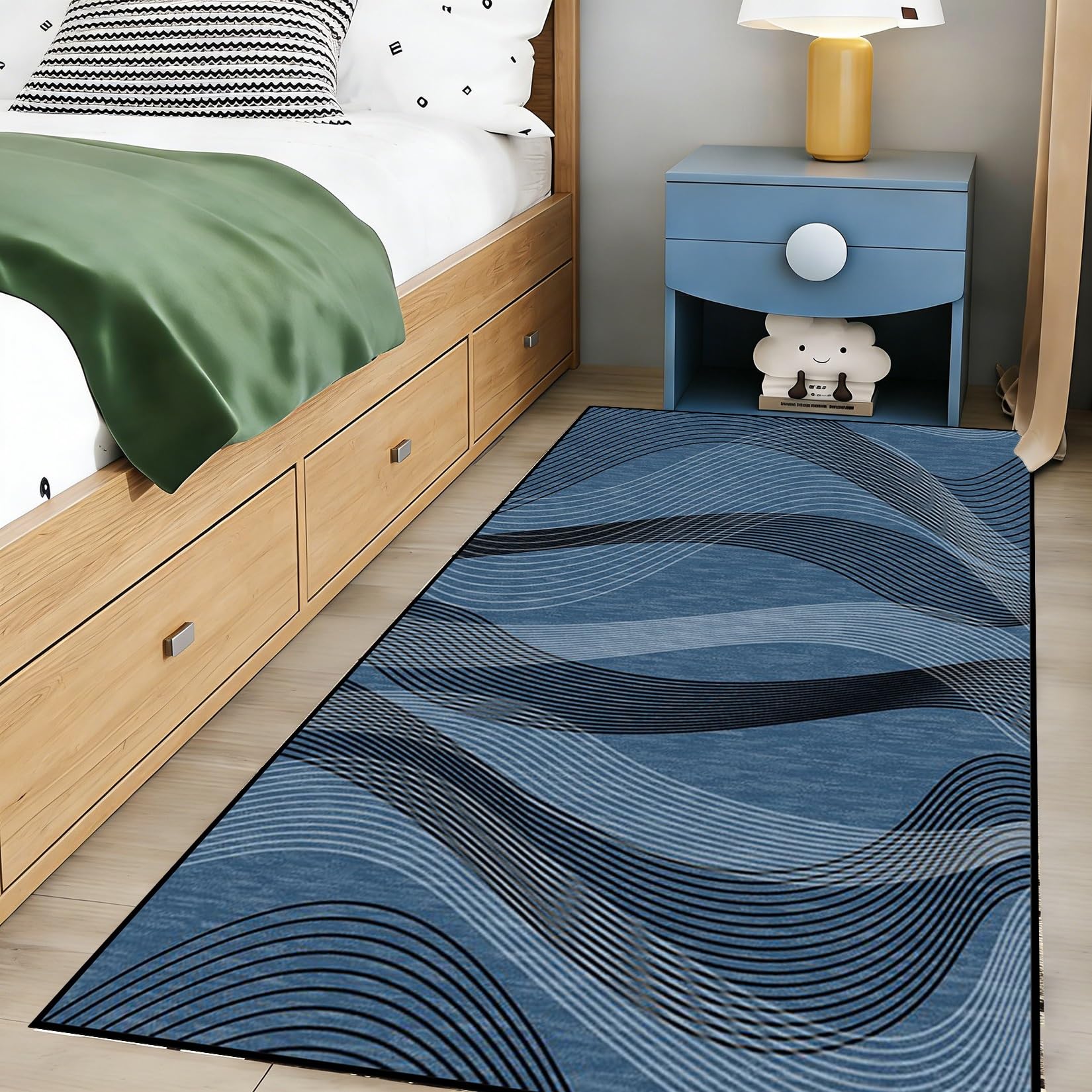Tappeto Cucina Antiscivolo 60 x 240 cm Antiscivolo Lavabile, Assorbente Tappeto a Pelo Corto Lavabile, Moderno, Leggero, Pieghevole per Disimpegno, Pranzo, Camera, E