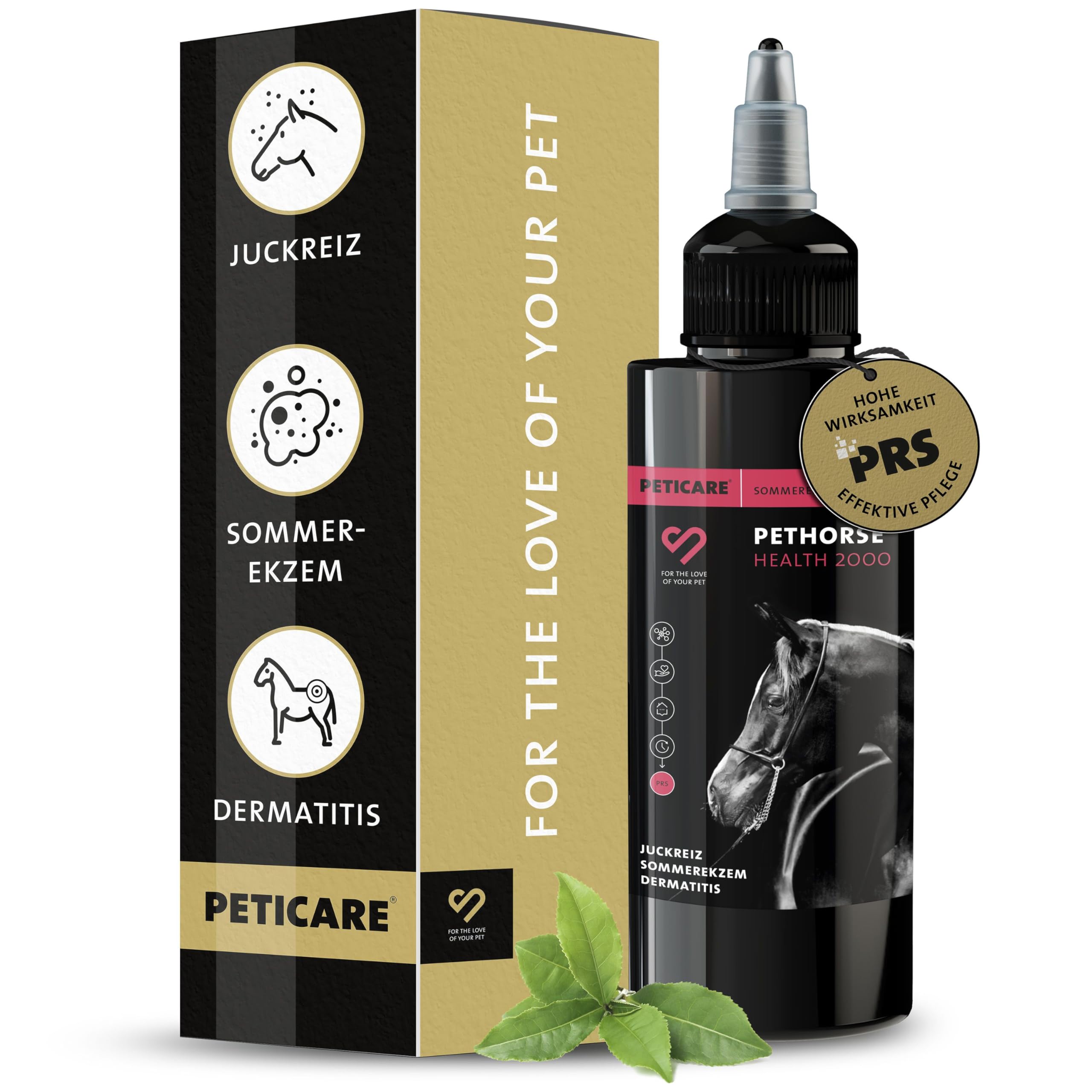 Peticare Soin Spécial pour Chevaux | pour eczéma Estival, dermatite et démangeaisons | Favorise la régénération de la Peau avec Le système PRS® à libération prolongée – petHorse Health 2000