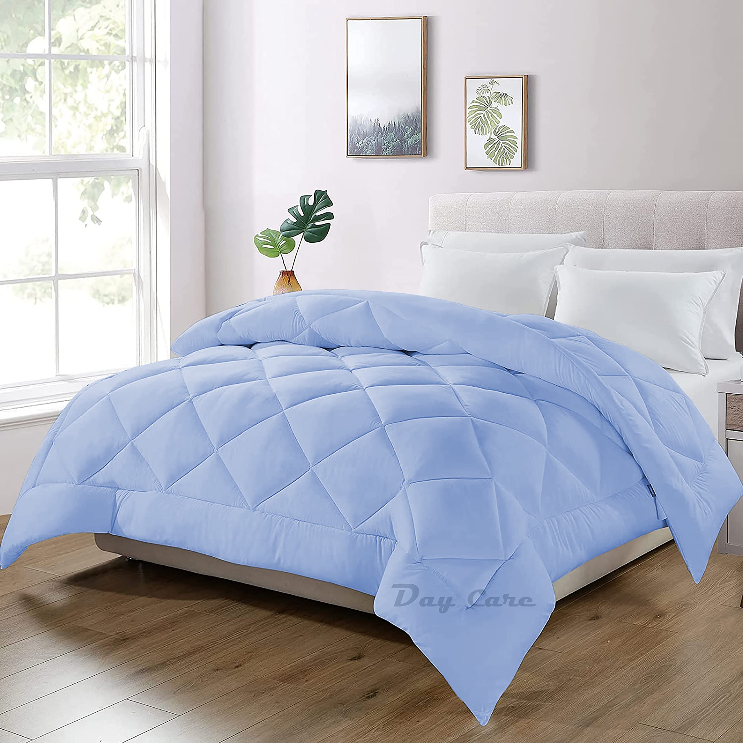 Day care - Single Bed Comforter for Winter 500 GSM Diamond Stitch Microfiber Comforter (60" x 90" Inches/152cm x 228cm) - Comforter for Single Bed|Sky Blue (B09D43MMLQ) Amazon Price History, Amazon Price Tracker