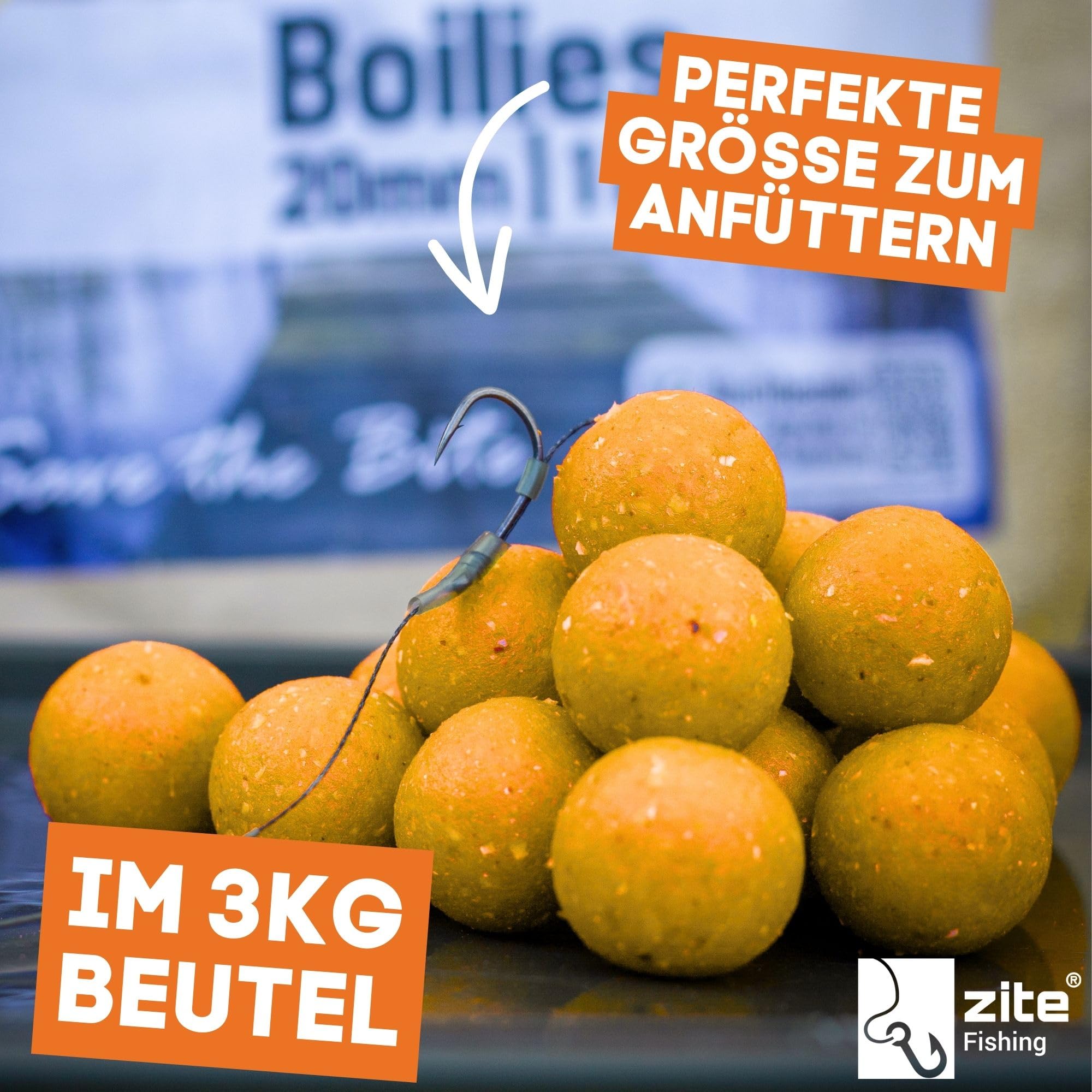 Zite Fishing - Boilies per la pesca alla carpa, 3 kg, 18 mm, per l'alimentazione, vari aromi da Tutti Frutti a Vaniglia