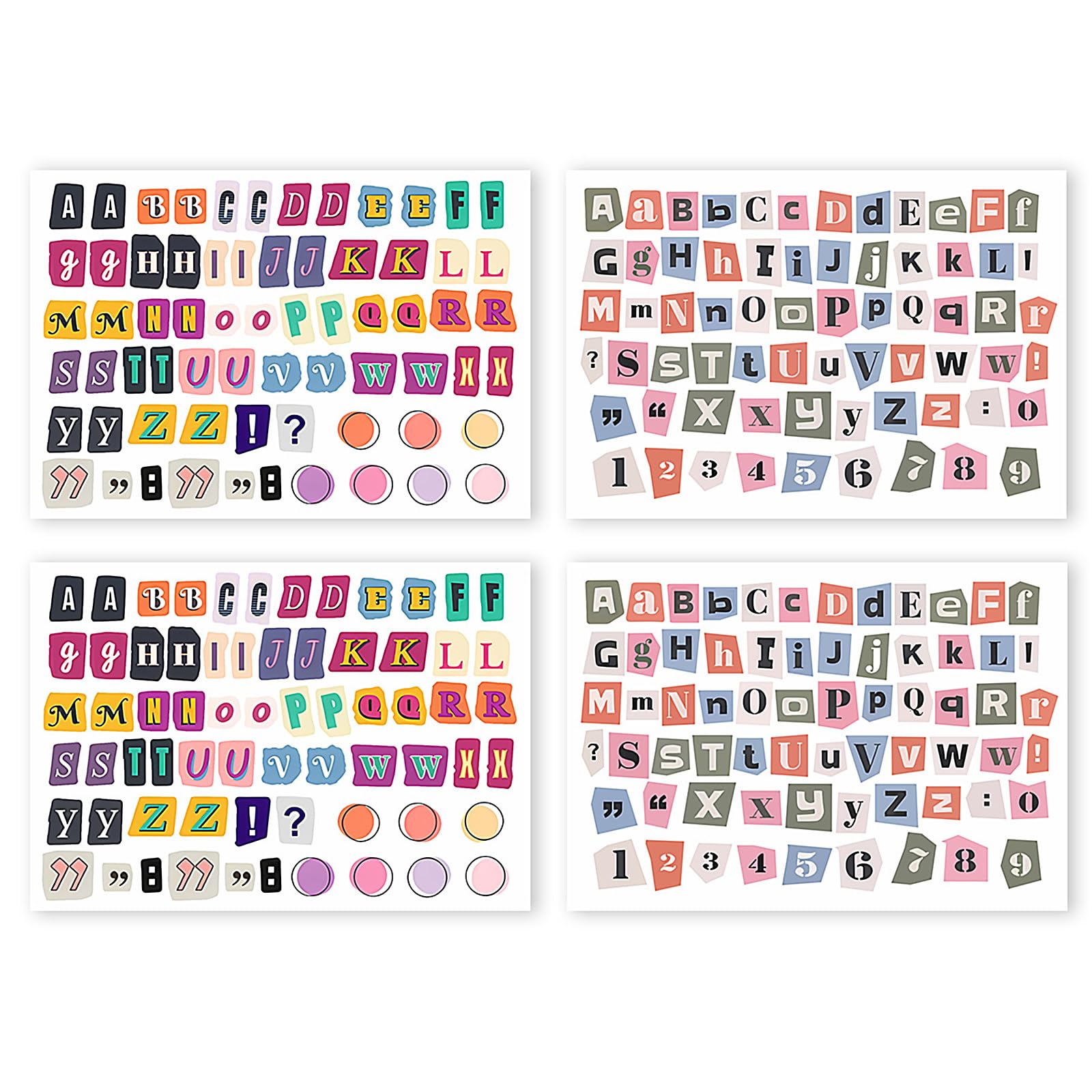Ysuy 268Pcs Retro Stickers - Self Adhesive Alphabet Letter Stickers For Scrapbooking & Stamping Supplies, Mini Stickers For Travel Scrapbook, Diy Initial Letters, Cool Stickers For Journals (268Pcs)