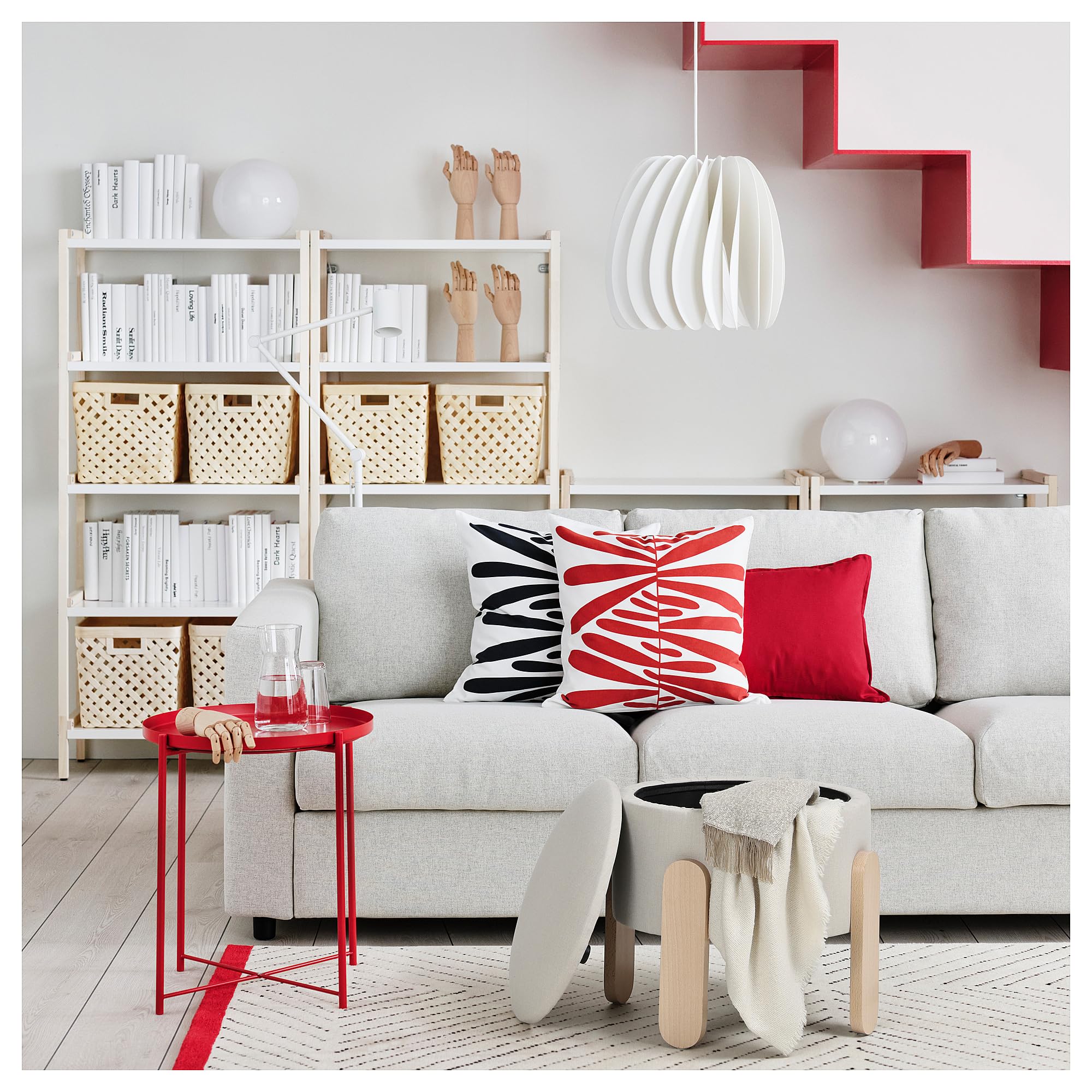 ProTuning FÖRLUNDA Pouf, con contenitore/Vissle beige