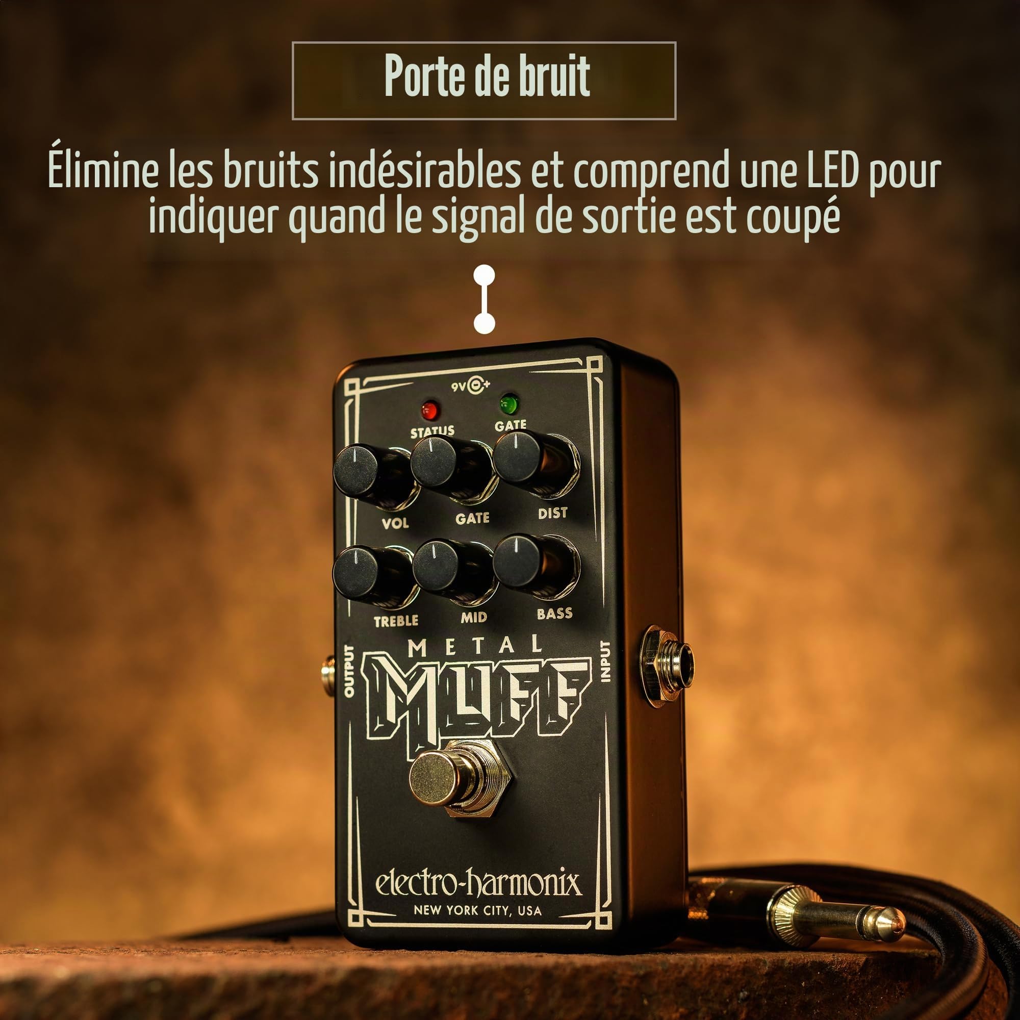 Electro Harmonix Nano Bouclier métallique Distorsion avec bruit de porte