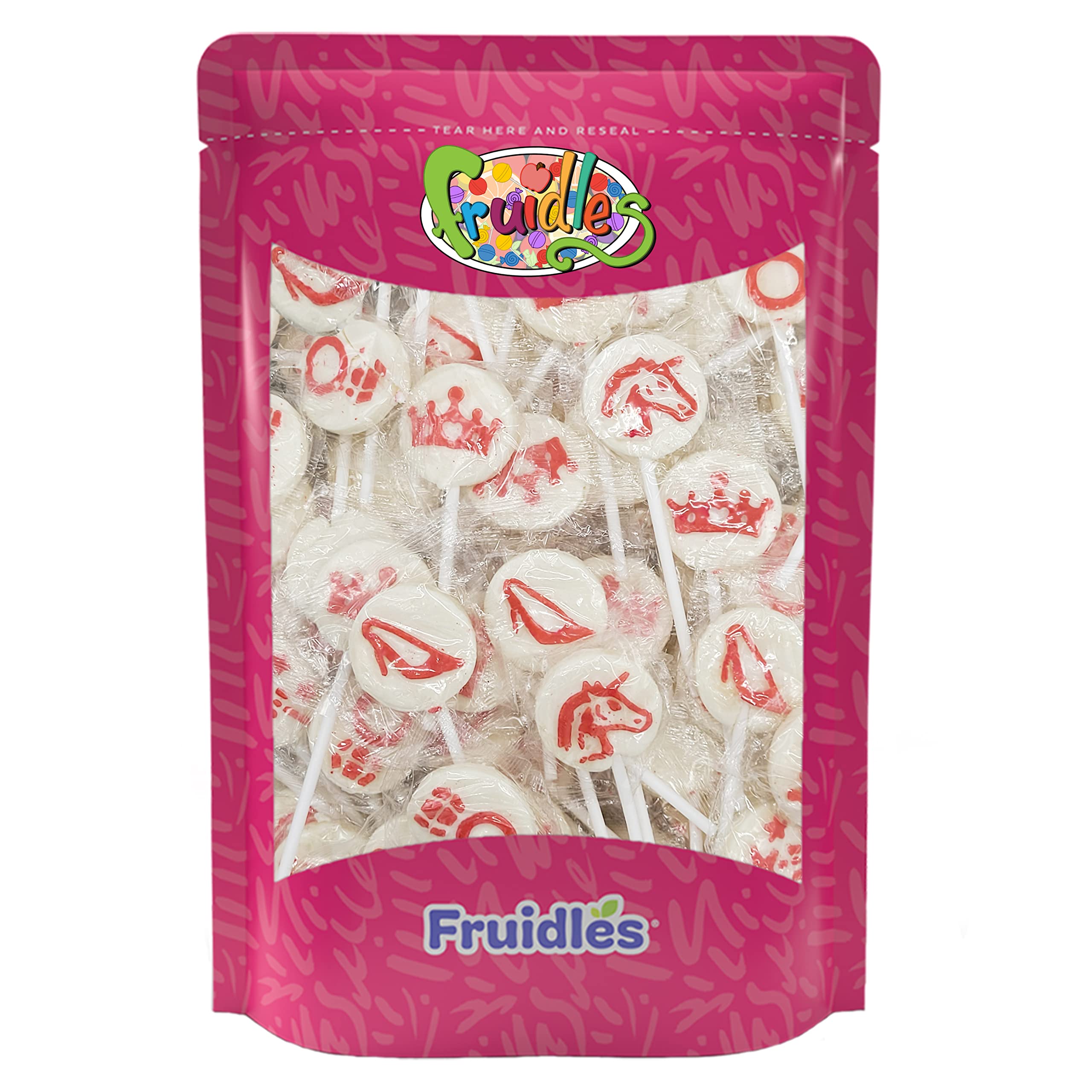 Fruidles Princess Tattoo Lollipop Suckers Candy, Great for Goody Party Bag Fillers, Individually Wrapped (2 Pounds)