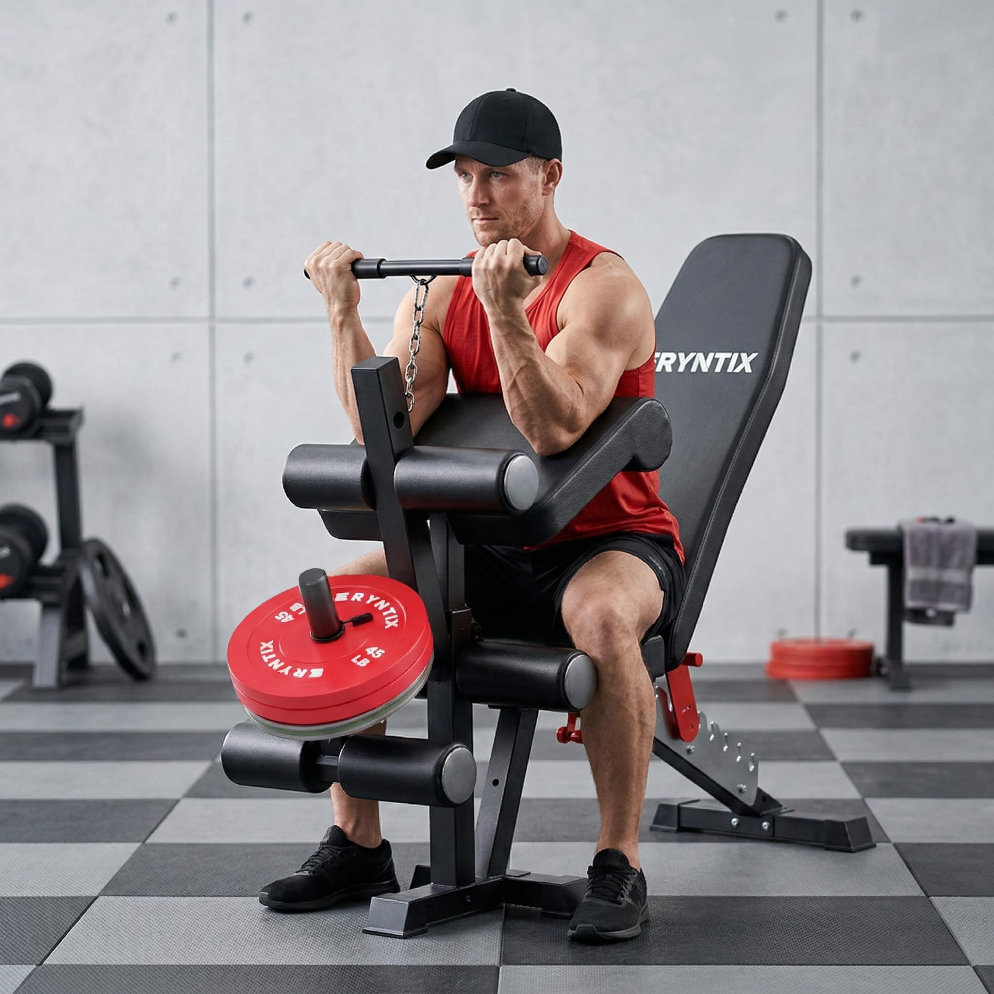 Adjustable Weight Bench,Foldable Heavy-Duty Workout Bench | 1600LBS Bench Press 21-Position Multifunctional Weight Bench with Leg Extension, Certified for Home Gym