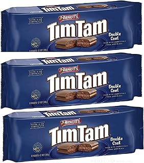 Double Coat Tim Tam (Pack of 3 x 200g EA) Imported From Australia... Chocolate Cookie Biscuits, Full Size