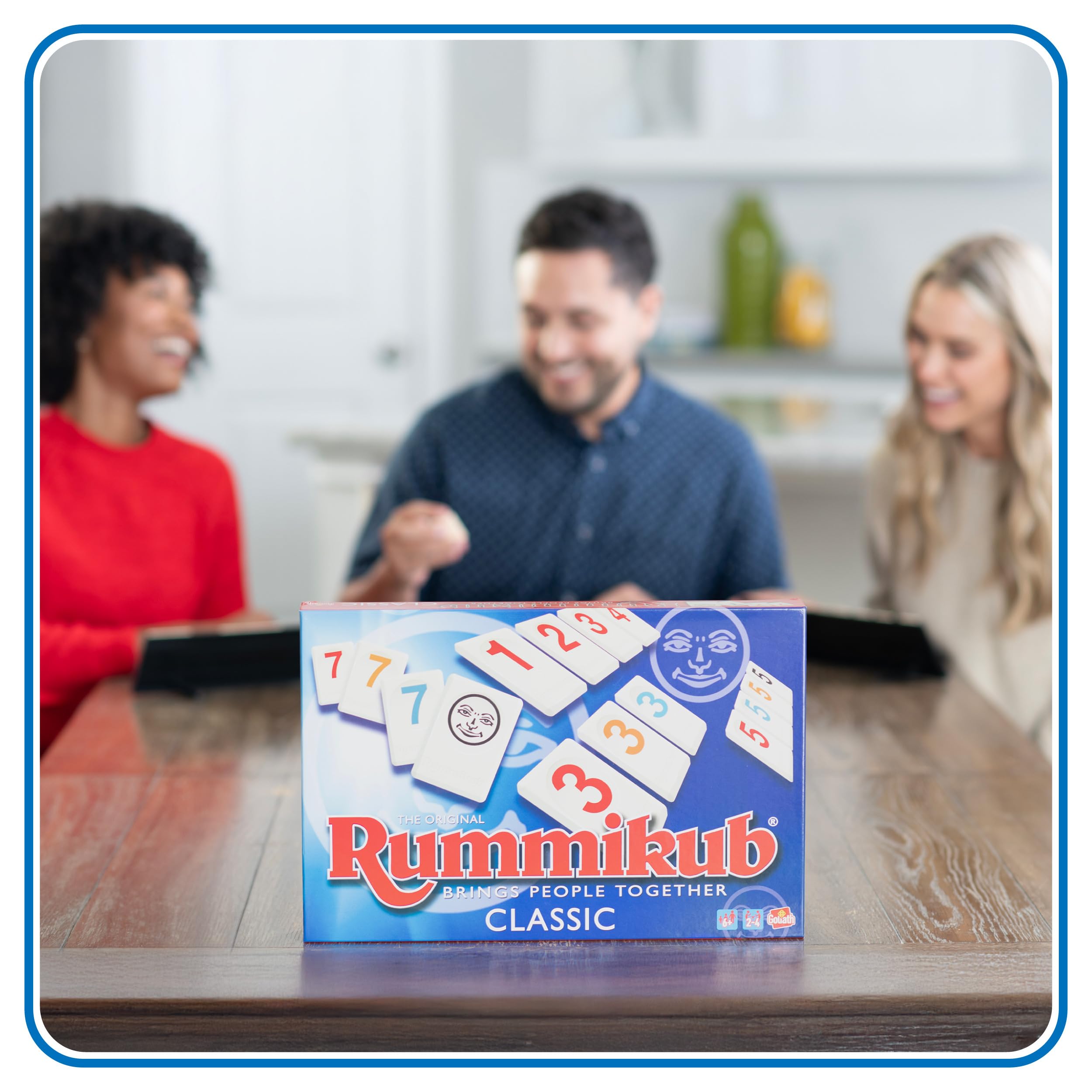 Goliath RUMMIKUB Original Classic, gra planszowa dla dorosłych i dzieci od 6 lat, strategia numeryczna, zabawka edukacyjna dla 2-4 graczy, wspiera logiczne myślenie, wersja wielojęzyczna