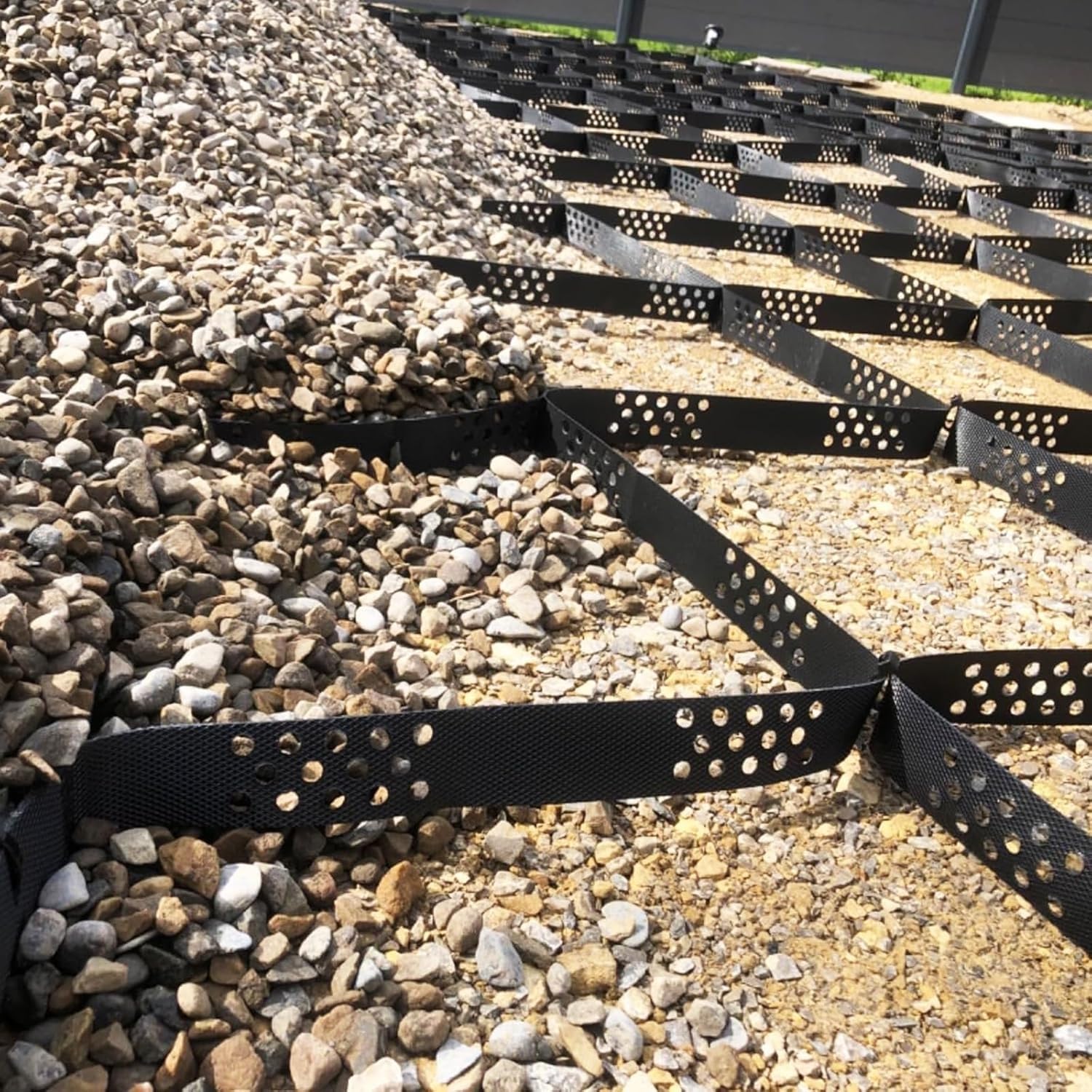 Heavy Duty Polyethylene Gravel Stabilization Grid for Driveways, Parking Lots, and Pathways - Customizable Sizes Available(6x10 m)