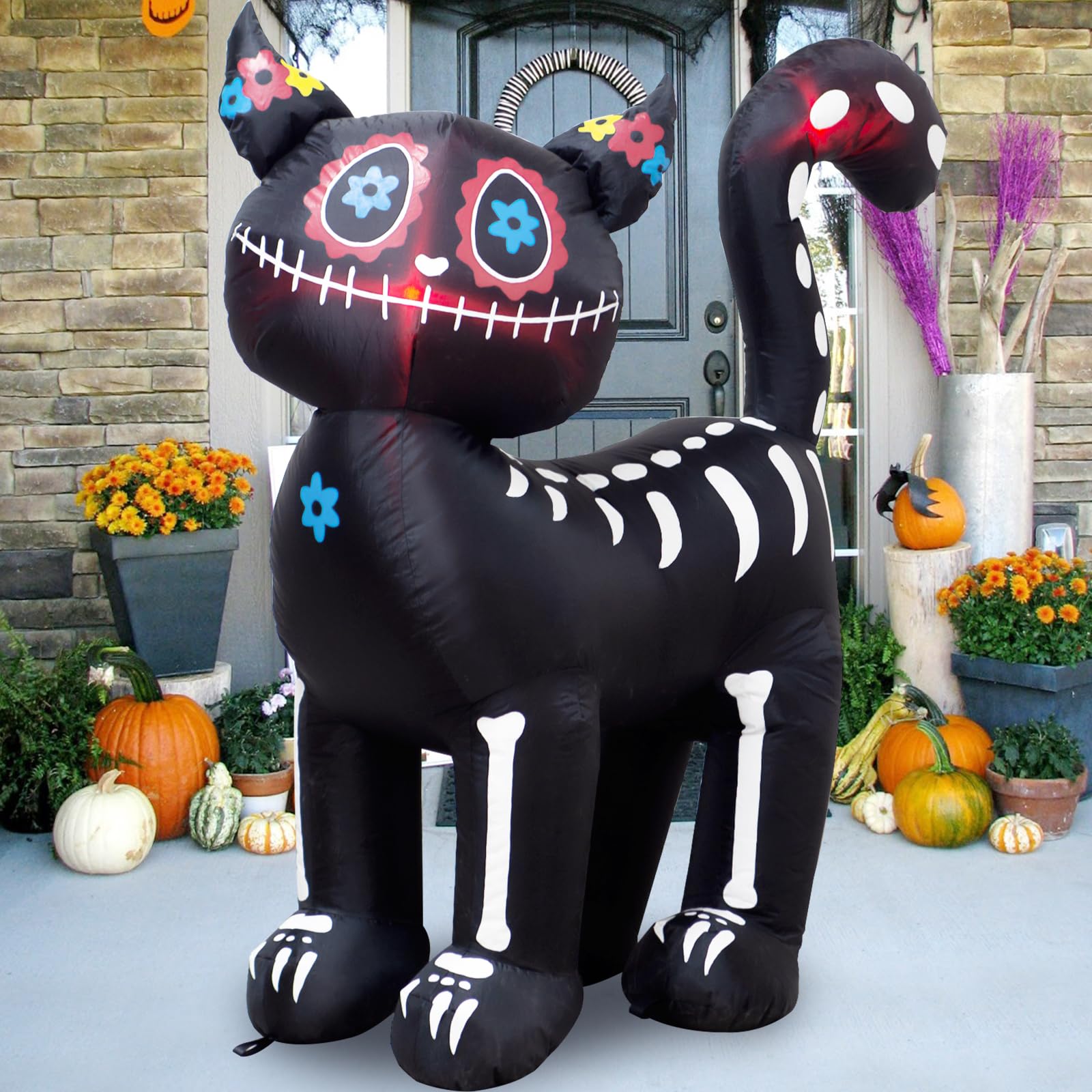VENLOIS 4 FT Tall Halloween Inflatable LED Lights for Indoor Outdoor Decorations, Lighted Yard Decoration, Giant Lawn Inflatable Decorations, Party Decorations for Home