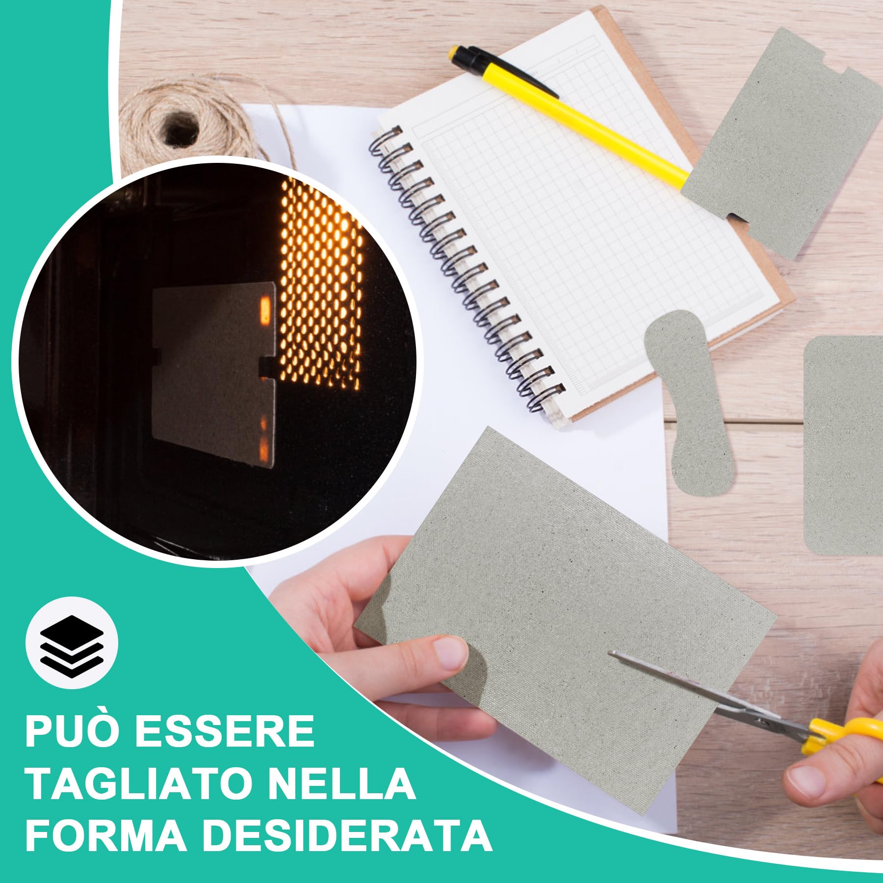 9 Pezzi Foglio di Mica per Microonde Universale, 127 x 203 mm Mica Piastre a Microonde Foglio, Protezione e Ricambi di Qualità Superiore per Forno a Microonde Adatto sia per Microonde che Forno - 5