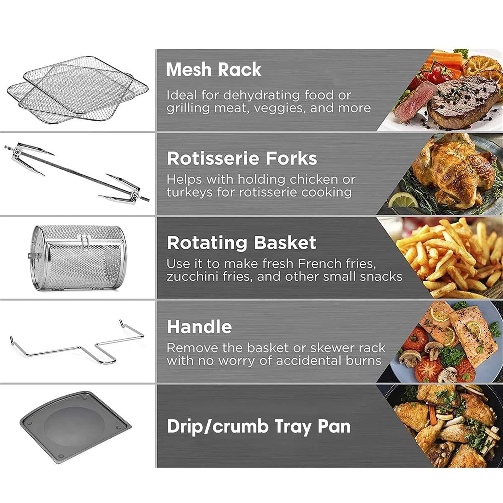 Airfryer 1700W 10L elektrische heteluchtfriteuses Oven Olievrij fornuis LCD elektrische friteuse voor opwarmen of grillen (Kleur: Zwart, Maat: 10L) (Zwart 10L Airfryer 1700W 10L elektrische heteluchtfriteuses Oven Olievrij fornuis LCD elektrische friteuse voor opwarmen of grillen (Kleur: Zwart, Maat: 10L) (Zwart 10L