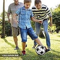 Vista 6 de Soccer Kick Trainer 2 Psc with Return Net - Football Training Equipment for Boys & Girls - Practice Gear Compatible with Size 3 4 5 Balls