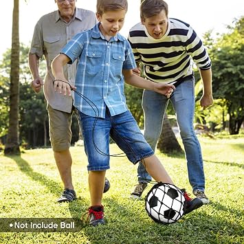 Soccer Kick Trainer 2 Psc with Return Net - Football Training Equipment for Boys & Girls - Practice Gear Compatible with Size 3 4 5 Balls