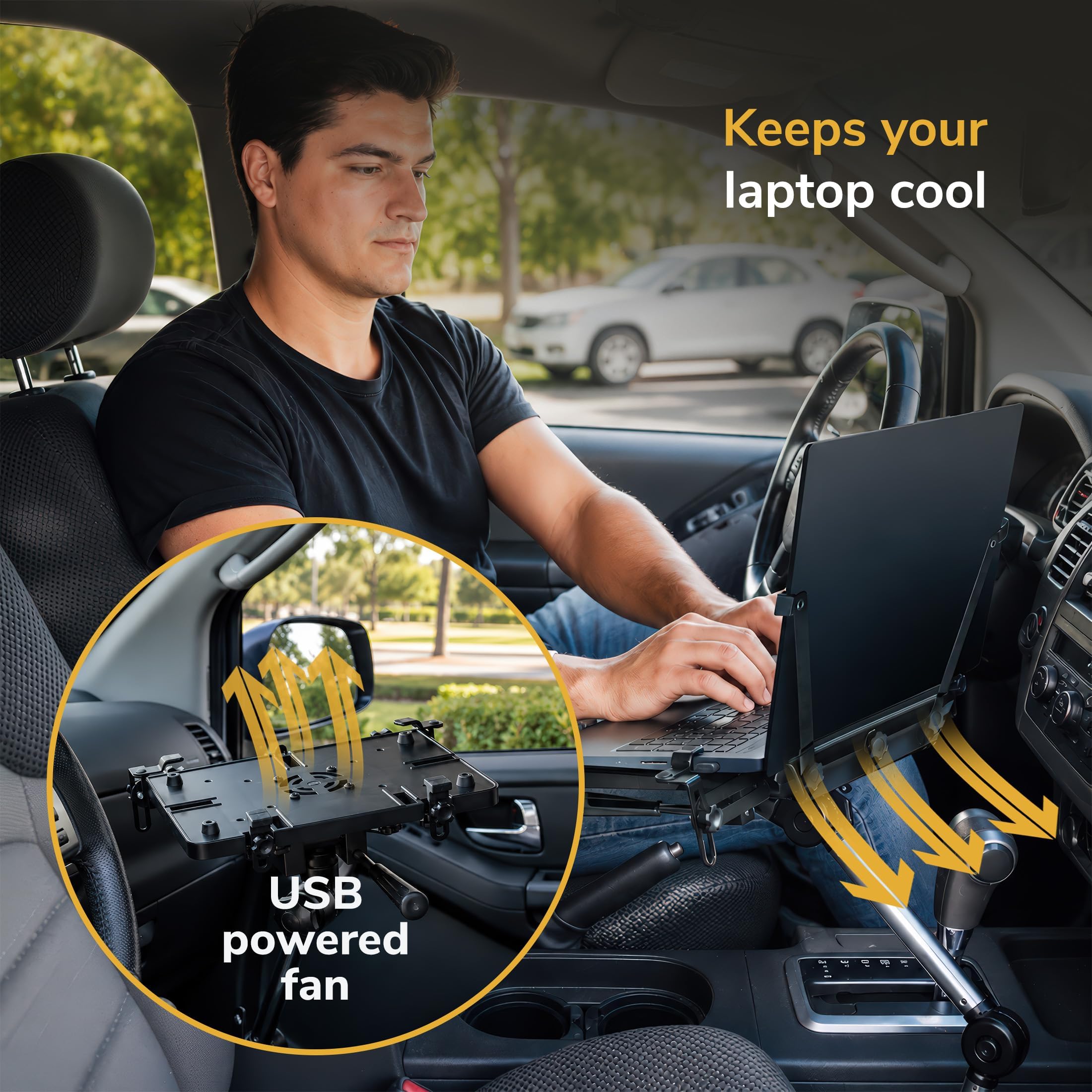 Amazon.com: Mount-It! Car Laptop Mount, No-Drill Passenger Seat 
