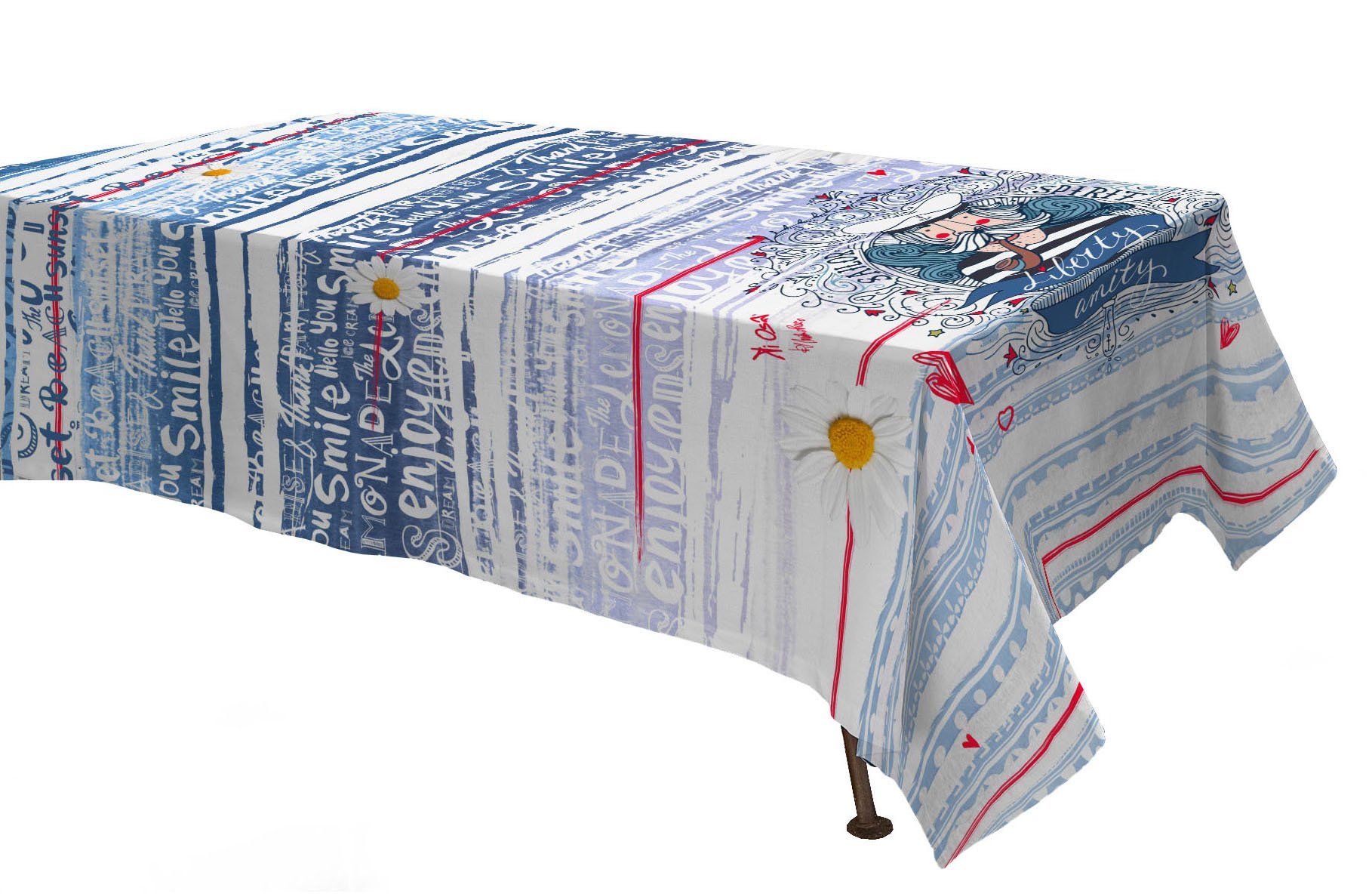 Italian Bed Linen Home's accessories Panama Digital Printed Tablecloth, 180x270cm, TV15, TV 15, 180 x 270 cm