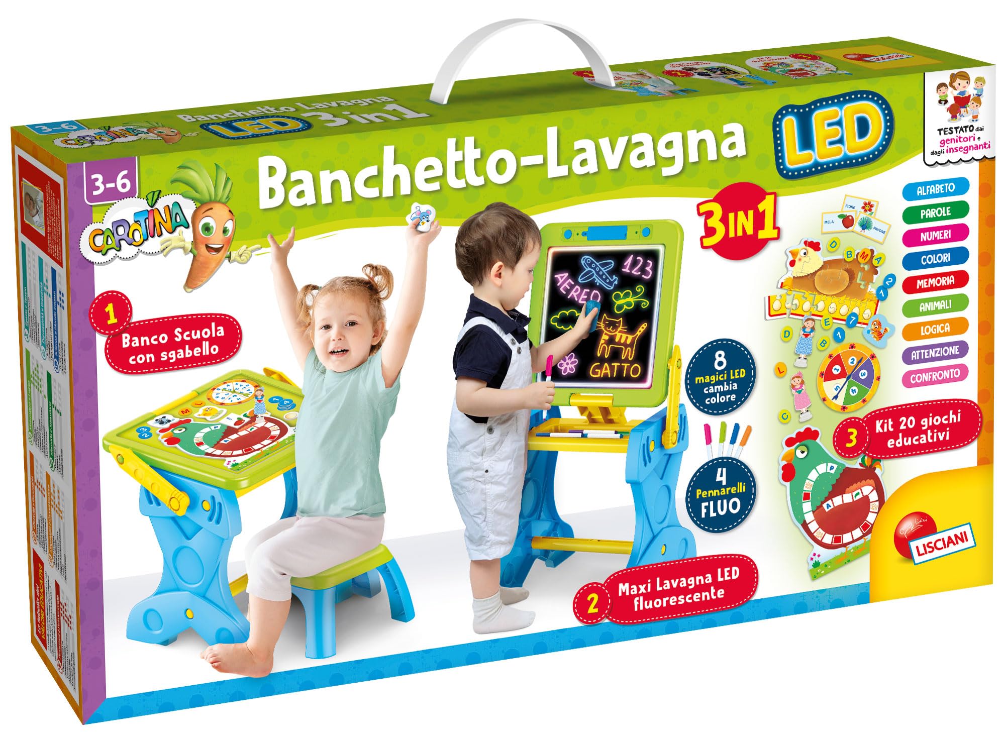 Lisciani Giochi - Carotina Banchetto led gioco e imparo 3 in 1