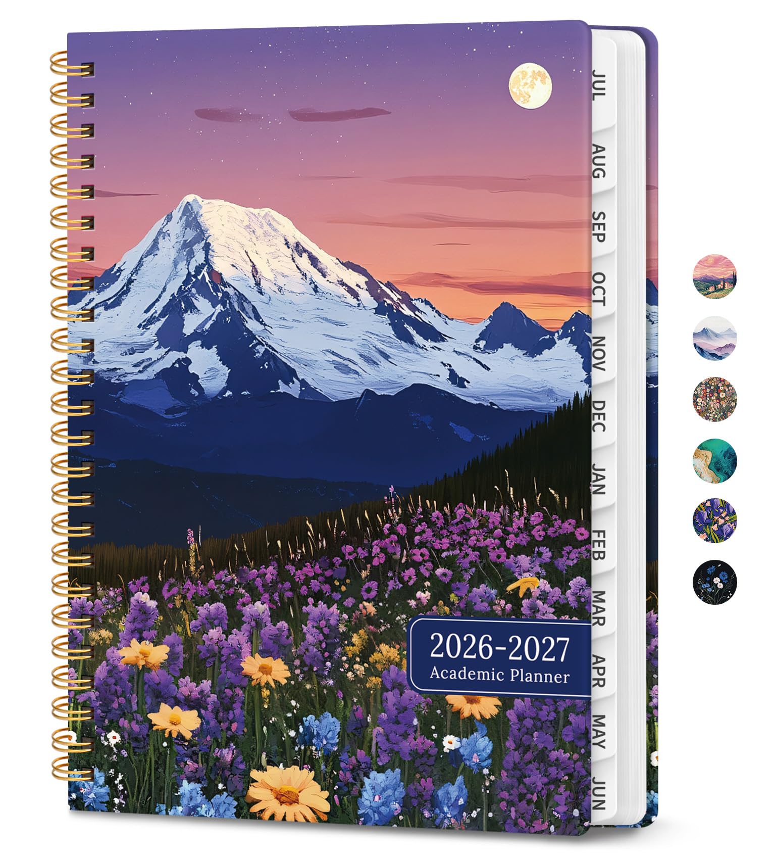 Planner 2026-2027, Monthly and Weekly Academic Planner July 2026 - June 2027, Hardcover Student Teacher Planning Agenda Calendar Book with Tabs, Perfect for Office School Supplies, A5 (6.3" x 8.5
