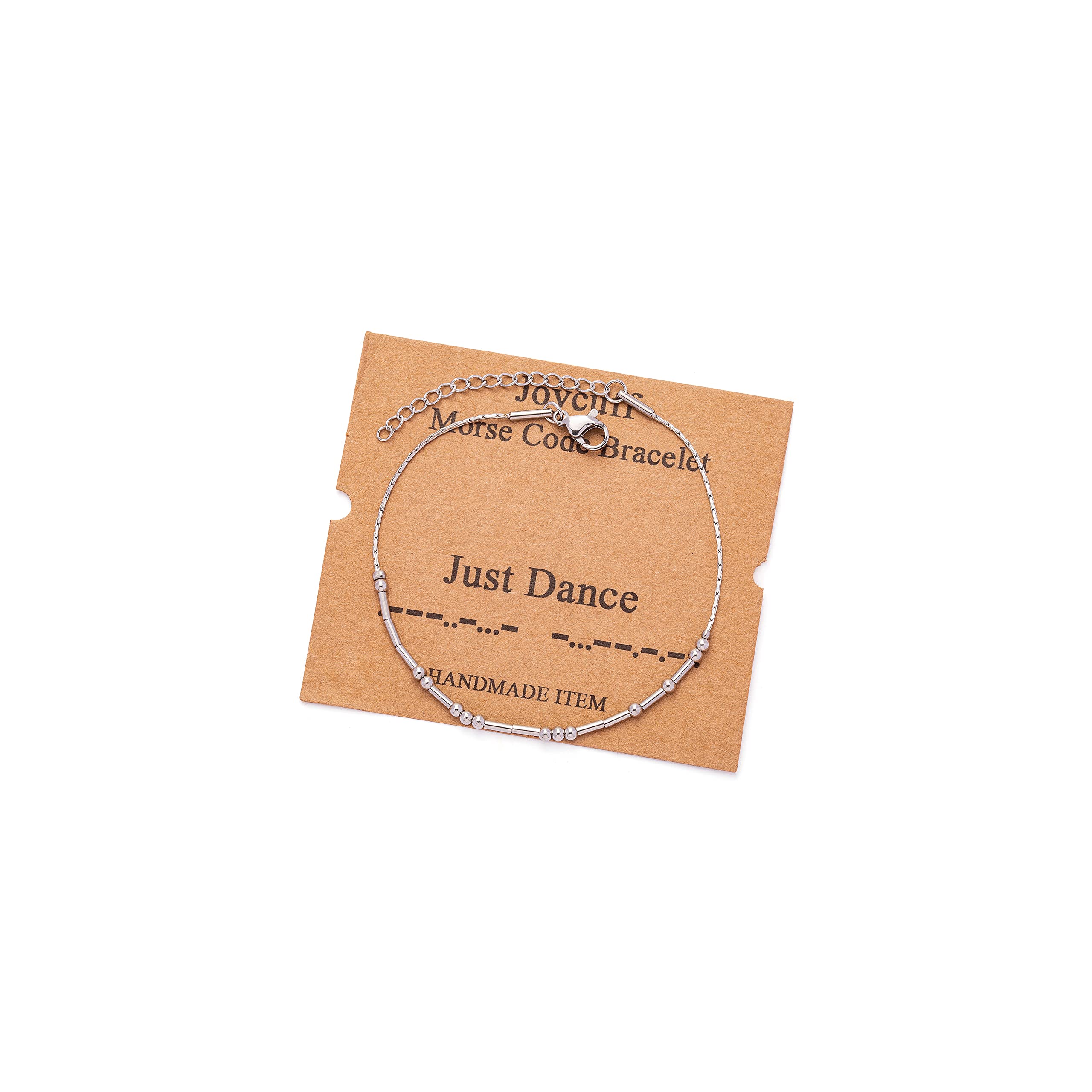 JoycuFFInspirational 𝗠𝗼𝗿𝘀𝗲 𝗖𝗼𝗱𝗲 𝗕𝗿𝗮𝗰𝗲𝗹𝗲𝘁𝘀 𝗳𝗼𝗿 𝗪𝗼𝗺𝗲𝗻 Gold Silver Stainless Steel Beads Bracelets Encouragement Birthday Gifts for Her Daughter Sister Mom Best Friend