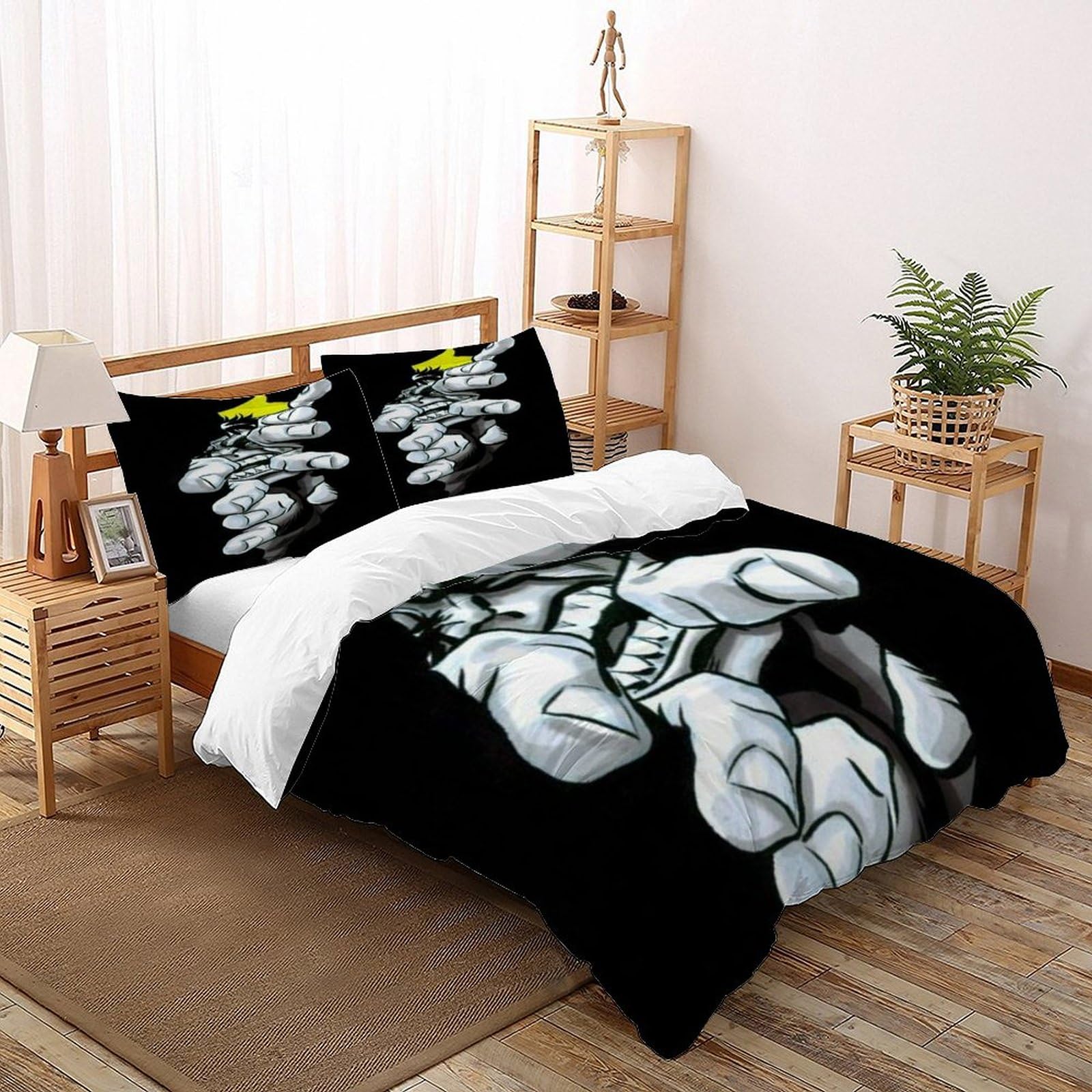 Housse de couette 260x220cm finis les boutons cassés grâce à la fermeture éclair intégrée