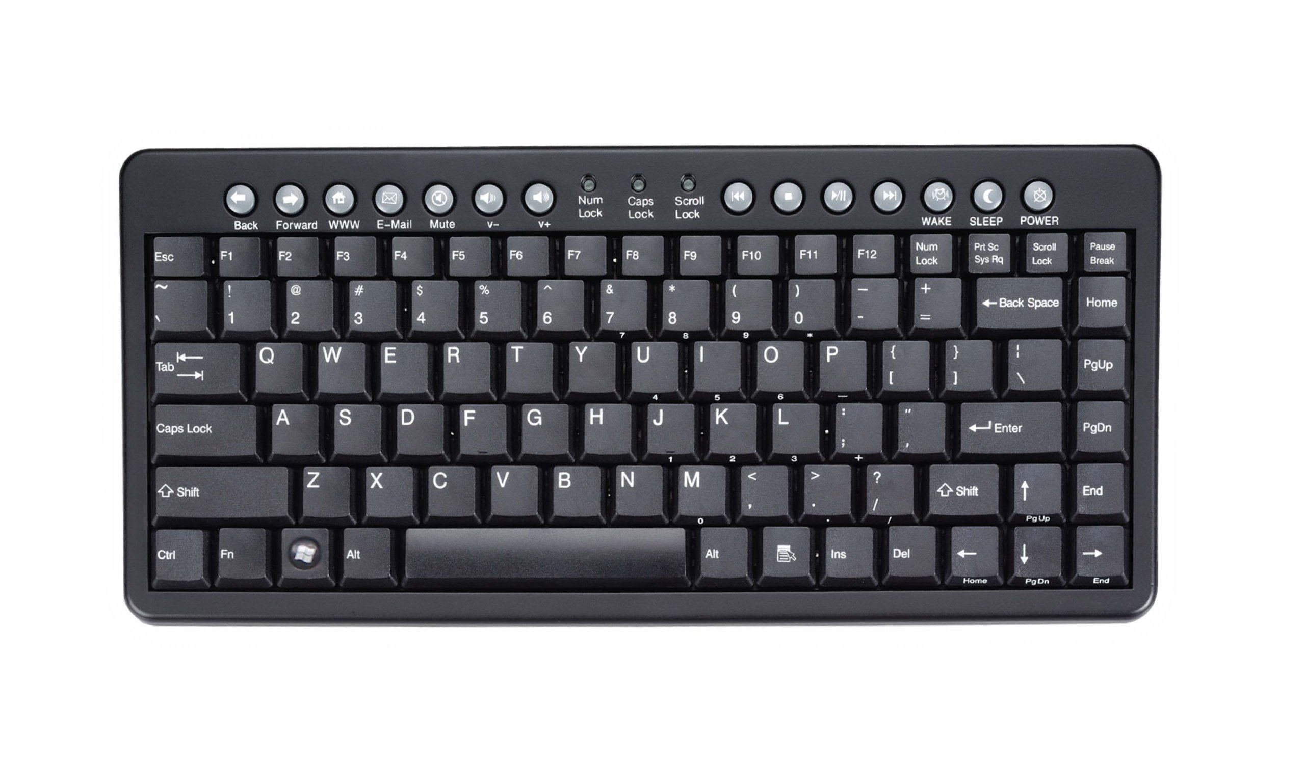 Adesso MCK-91 Mini Multimedia Keyboard PS/2
