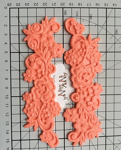 Miniatura 5 de Flor Azúcar vid comestible encaje real pastel de boda silicona en relieve molde de impresión fondant decoración Medallón molde goma pasta cupccake