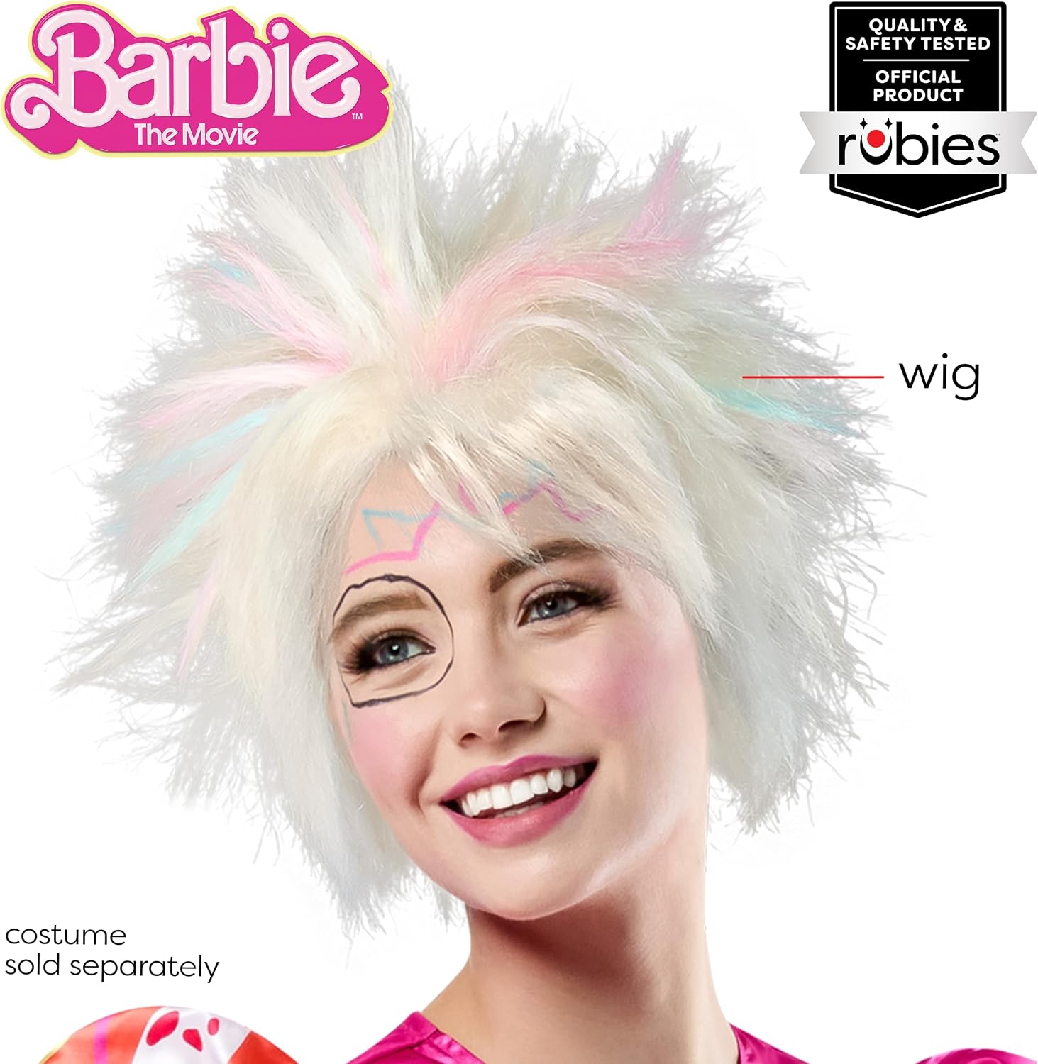 Rubies Barbie Movie: Weird Barbie Wig for Adults, Women's
