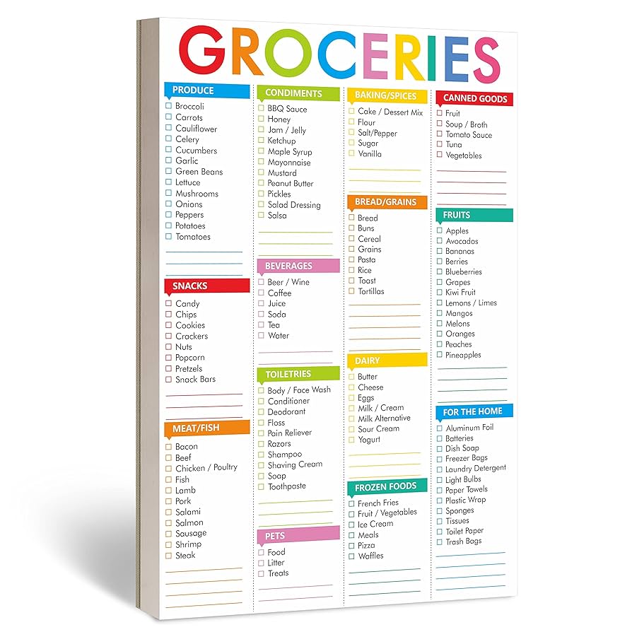 amazon-com-90-sheets-fastcheck-grocery-list-magnet-pad-110-printed-common-food-for-fridge-and-blank-grocery-shopping-spaces-for-home-size-6-x-9-office-products for Grocery Checklist Happy Planner Printables Free Mini Size Shopping List Amazon.com : 90 Sheets Fastcheck Grocery List Magnet Pad, 110 Printed Common Food for Fridge and Blank Grocery Shopping Spaces for Home. Size 6”x 9” : Office Products for Grocery Checklist Happy Planner Printables Free Mini Size Shopping List
