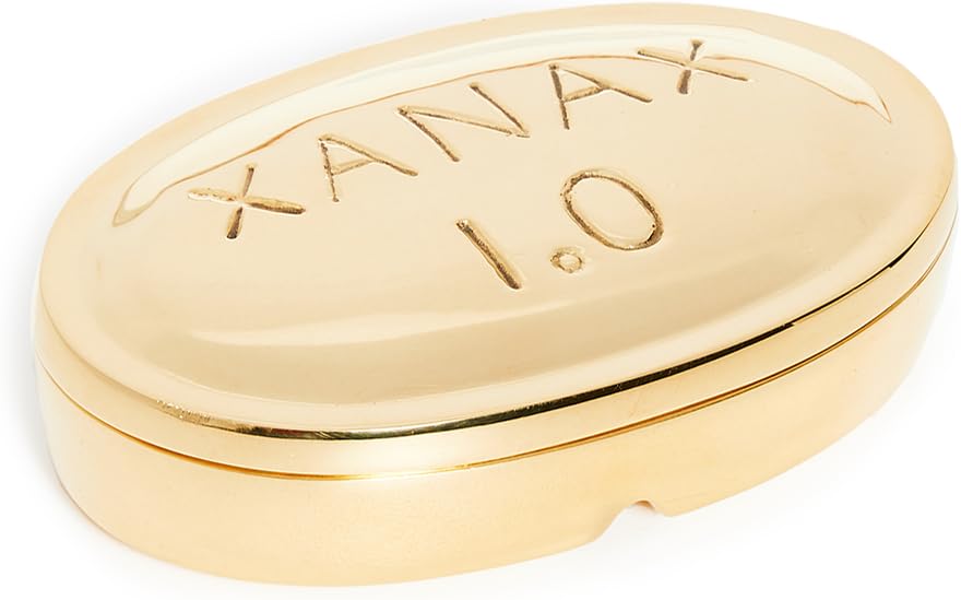 Jonathan Adler Brass Pill Box, Gold, One Size Health