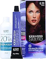 Keraton Coloração Permanente Em Creme Para Cabelos Com Cistina E Óleo De Macadâmia Selfie 50G Nº 6.26 Marsala