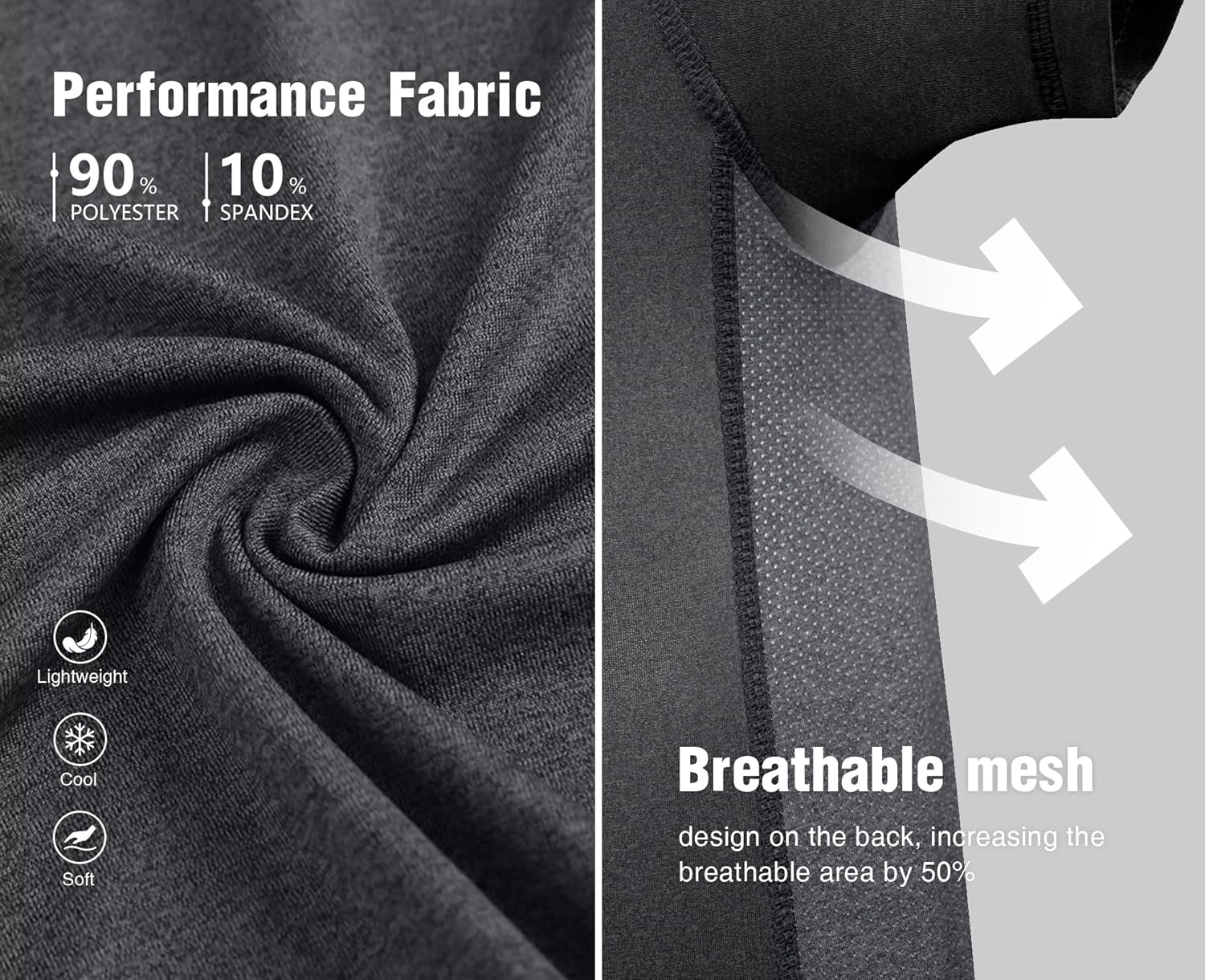 SWISSWELL Polo Shirts for Men with Pocket Short Sleeve Lightweight Performance Golf Shirt Mesh Summer Casual Shirt XX-Large Dark Grey image 3 of 8 B09R45CF2W