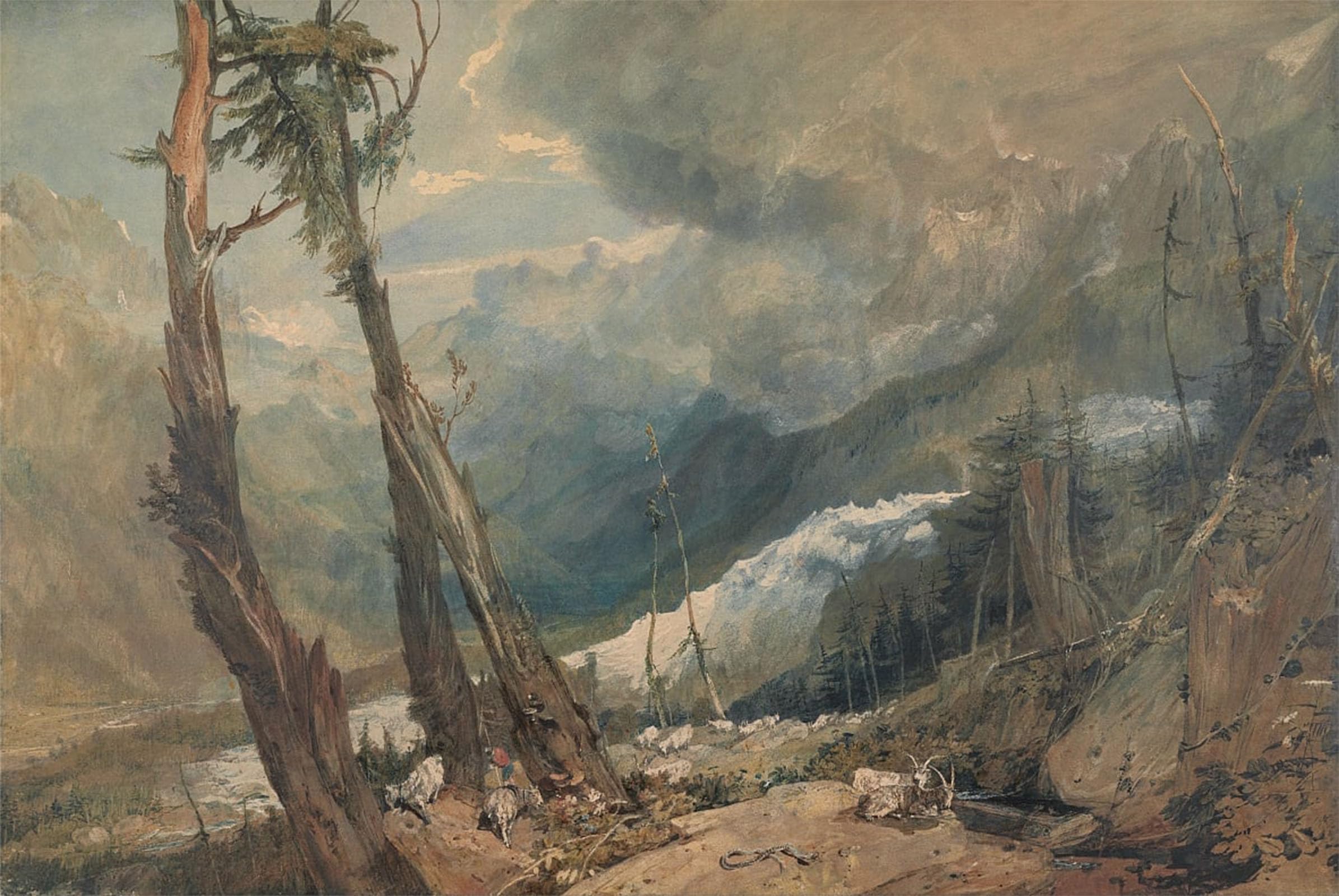 Impression sur toile Mer de Glace de Turner : affiche déco salon 60x90cm - 5