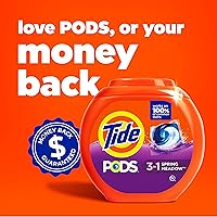 Vista 8 de Tide PODS cápsulas de detergente para lavandería, removedor de manchas 3 en 1, combatiente de olores, protector de color, 112 unidades, compatible