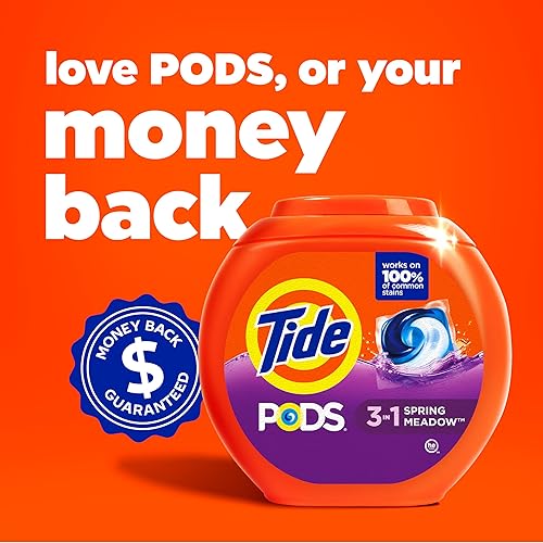 Miniatura 8 de Tide PODS cápsulas de detergente para lavandería, removedor de manchas 3 en 1, combatiente de olores, protector de color, 112 unidades, compatible