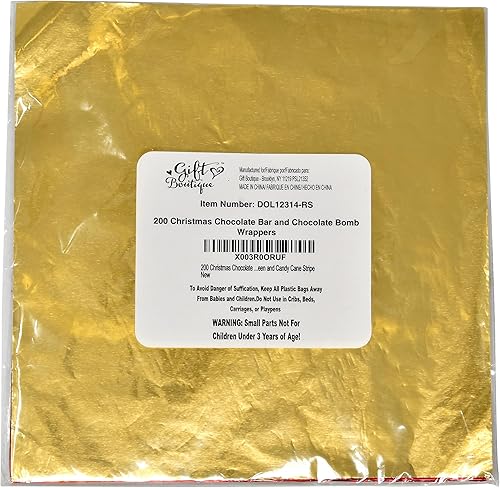 Miniatura 8 de Papel de aluminio de aluminio para barra de chocolate, envoltorios de dulces, bombas de chocolate caliente, papel de regalo de lata de aluminio, 200